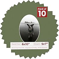 Vista 131 de Tapete de 8 x 10 pulgadas, corte biselado para fotos de 5 x 7 pulgadas, con apertura de tablero de fotos ovalado blanco precortado, sin ácidos, mate