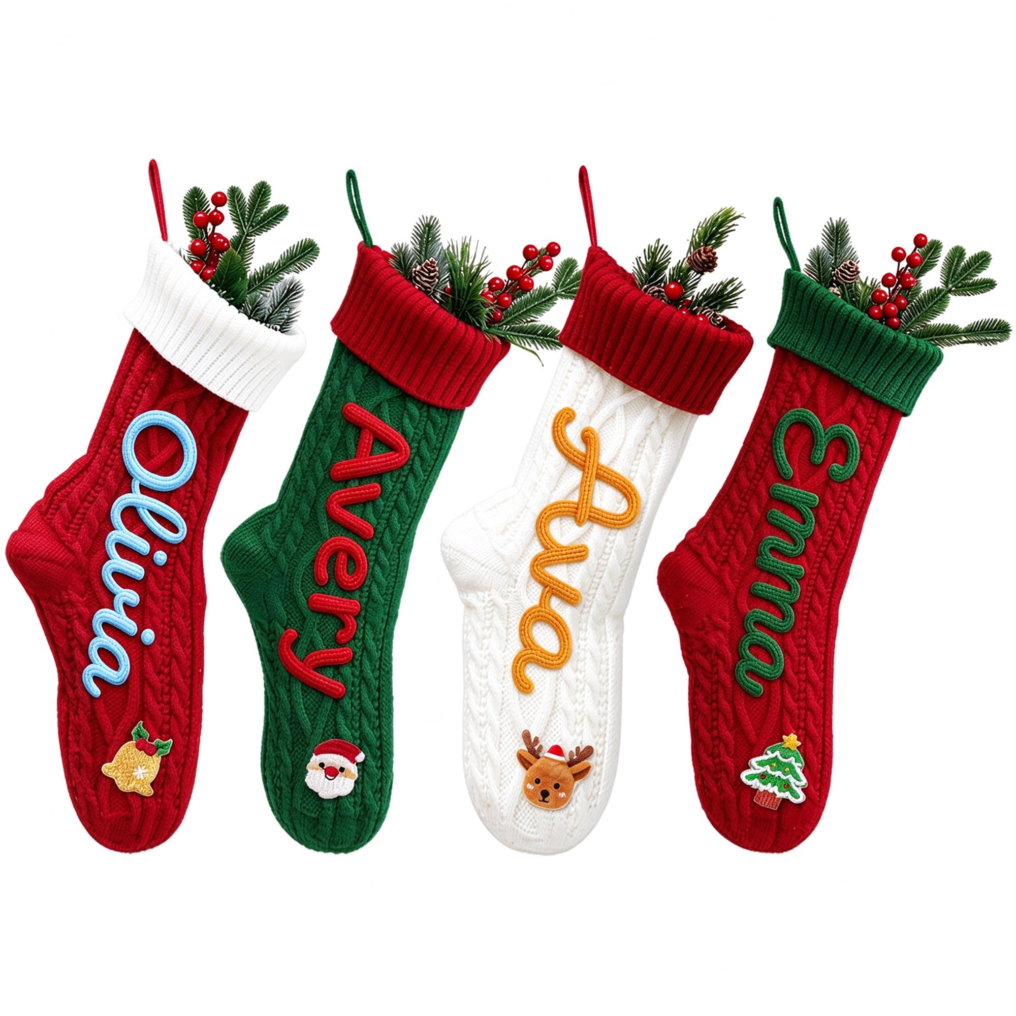 49% off Large Personalized Christmas Stocking Oversized Holiday Sock for Family Fireplace & Christmas Tree Decor, 1 Pack