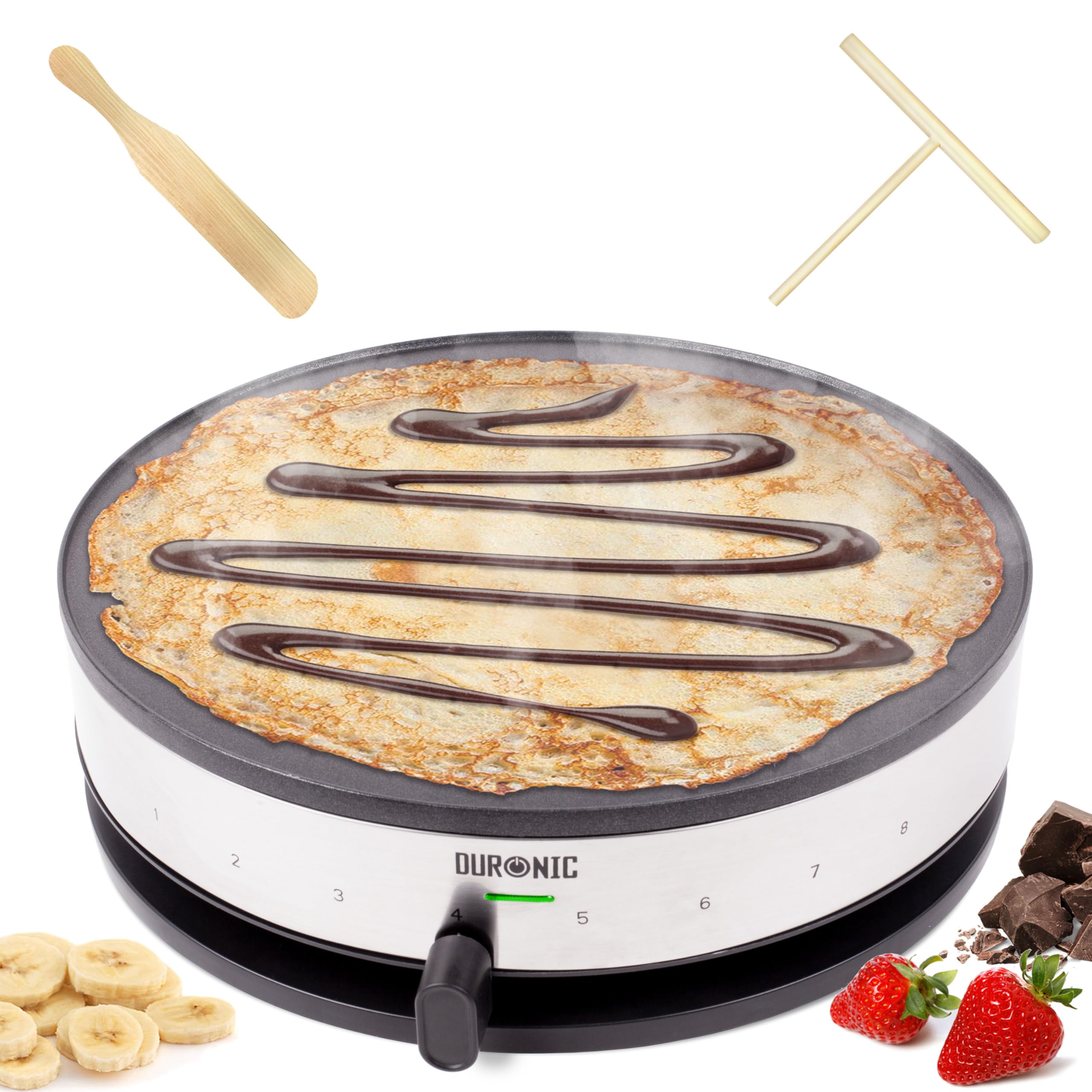 Sponsored Ad – Electric Crepe Maker PM131 Pancake Maker Machine, Crepe Griddle Grill Pan, Pancake Cooker Hot Plate for Breakfast, American Fluffy Pancakes, French Crepes and Galettes with Creperie Utensils