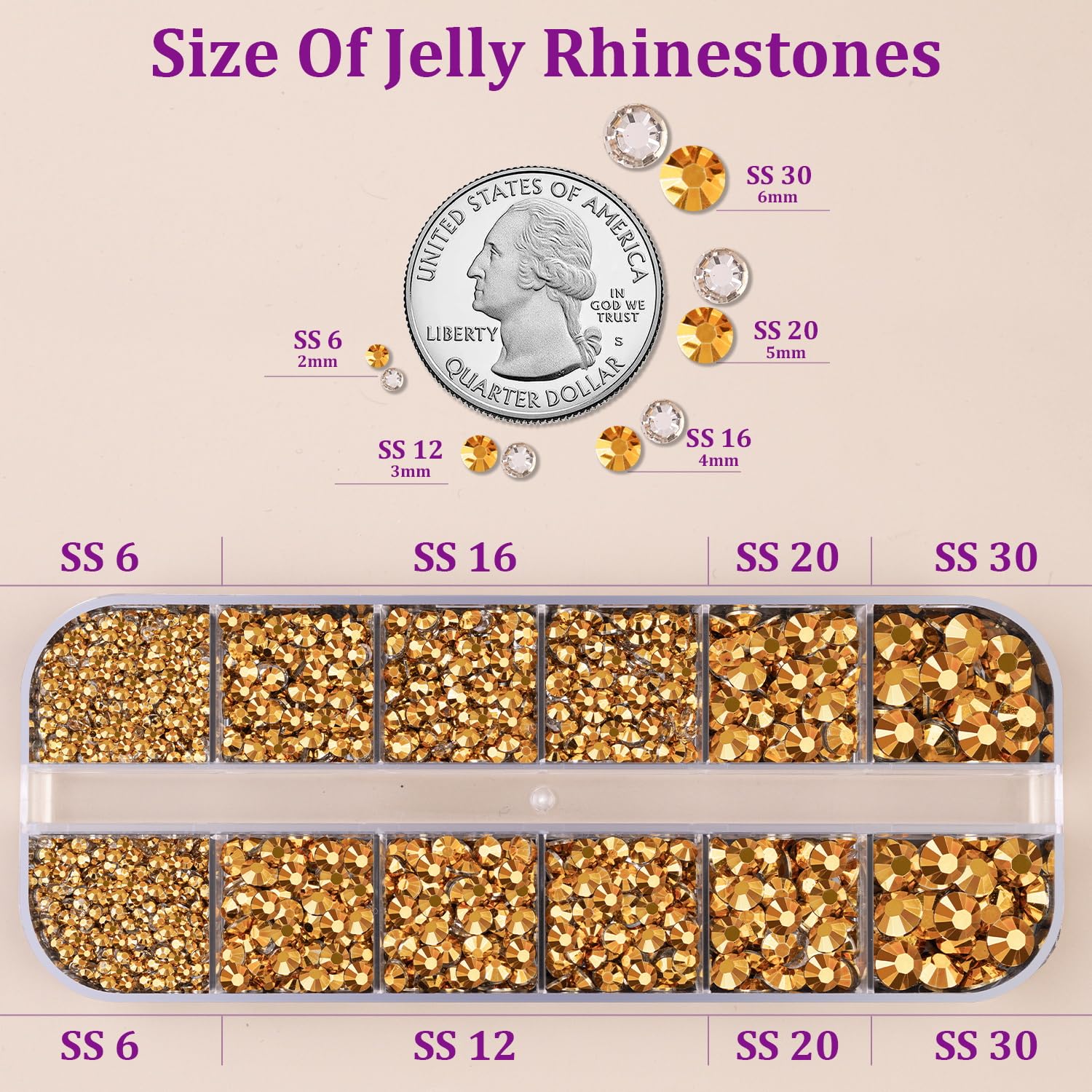 Resin Jelly Rhinestones for Crafting with B7000 Jewelry Glue, 1 Box Gold Flatback Crystal with 3Pcs 10ml Glue, Bedazzling Non Hotfix Gems for DIY Tumblers Clothing Shoes Manicure image 2
