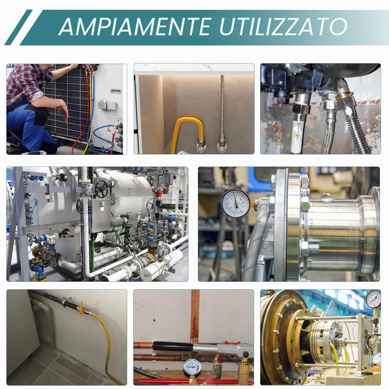 HSEAMALL Pompa di prova pressione dell'acqua, manuale da 1/2", 25 kg, 2,5 Mpa, gialla, fuori terra, alluminio, WATER_PUMP