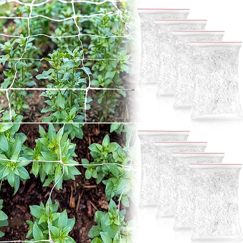 8 redes de enrejado de plantas de 5 x 30 pies, red de poliéster resistente, red de malla para jardín para plantas trepadoras al aire libre, cultivo