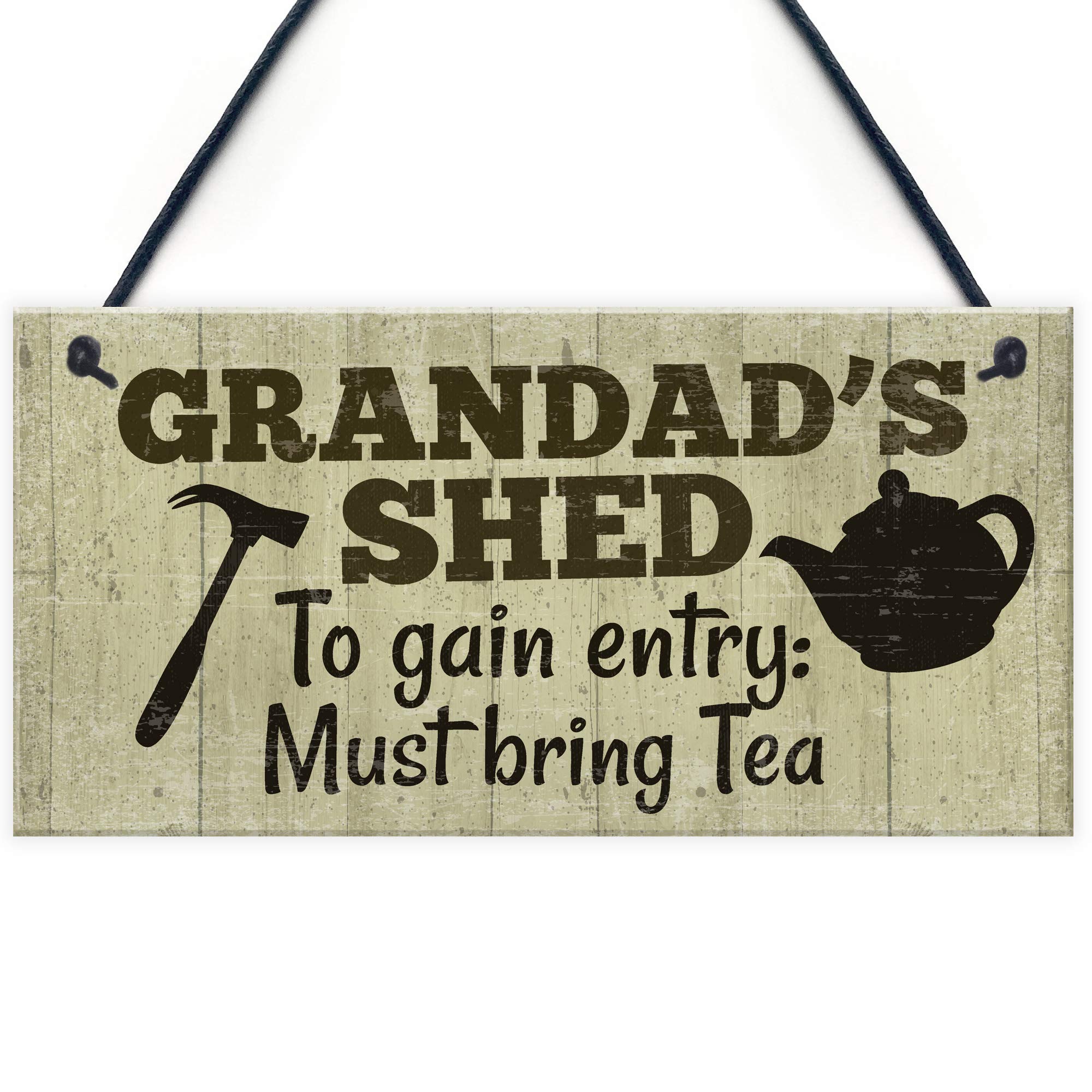 Red Ocean Grandad's Shed Plaque Garden Shed Summer House Sign Dad Fathers Day Grandparent Gift For Him