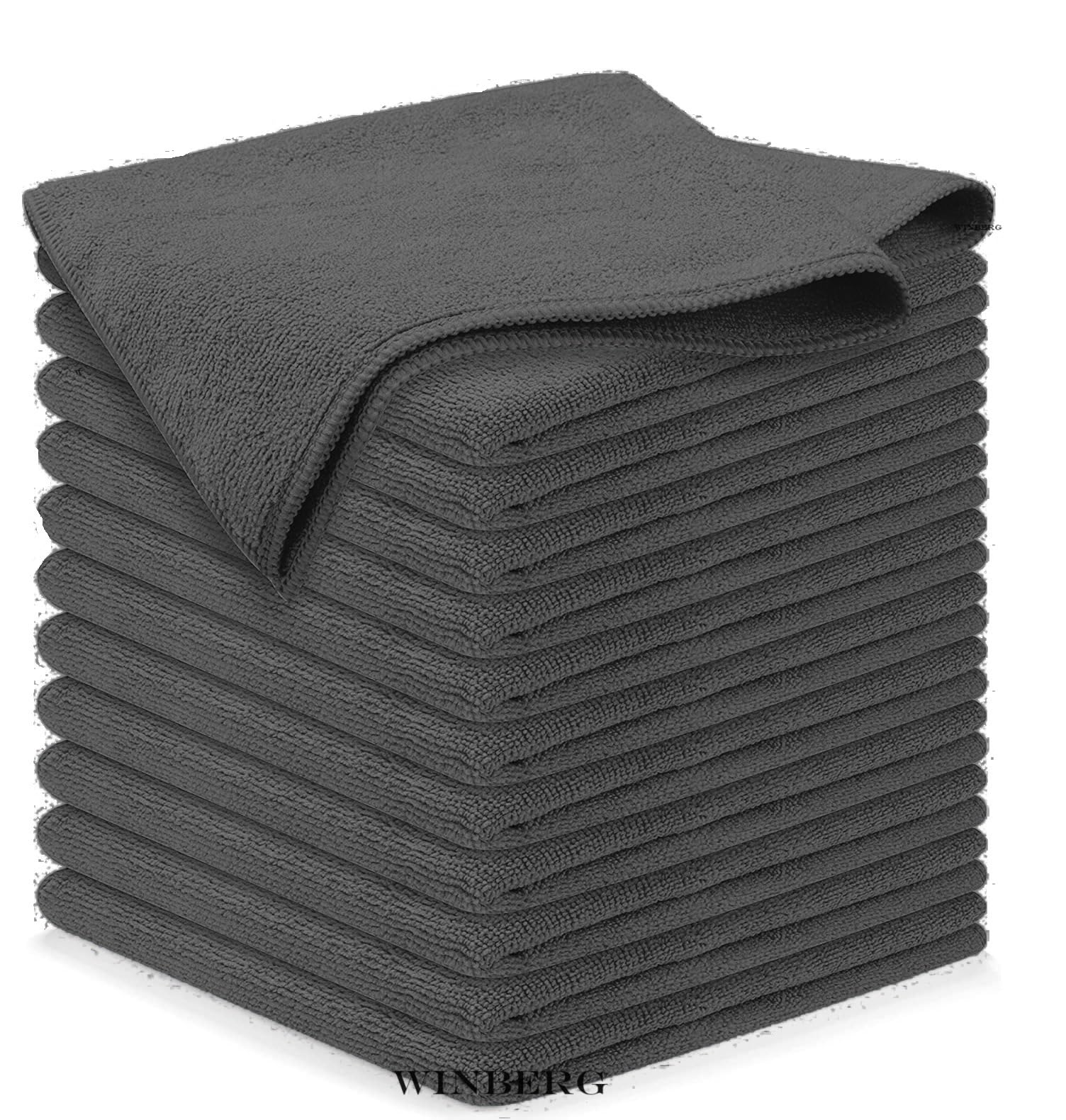 Winberg ® Microfiber Cleaning Cloth Grey Pack of 12, Size: 40 x 40 cm, 250 GSM Multi-Functional Cleaning Towels for Car Cleaning TWGRY-012 (B0CRBFZJG6) Amazon Price History, Amazon Price Tracker
