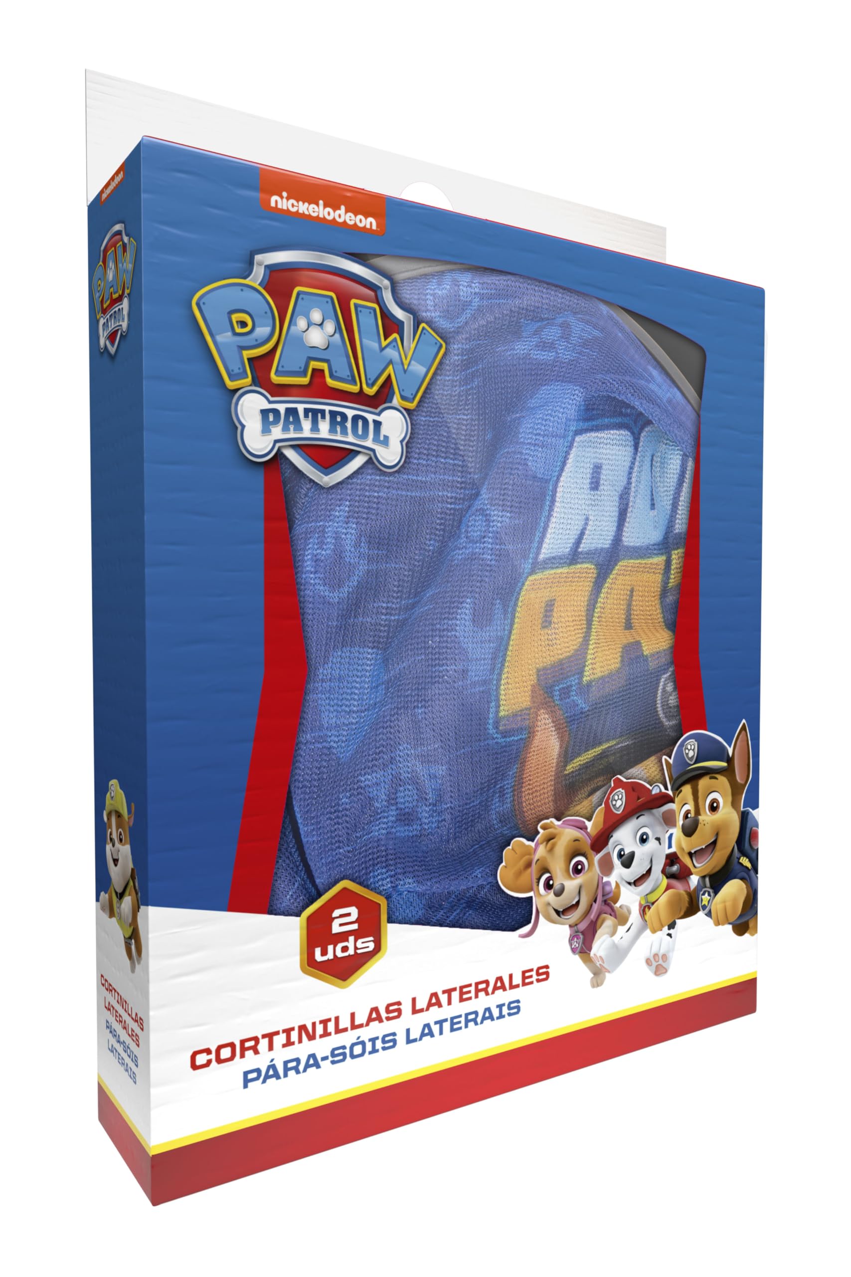 Paw Patrol zasłony boczne mikroperforowane Chase Marshall ochrona przeciwsłoneczna 2 sztuki