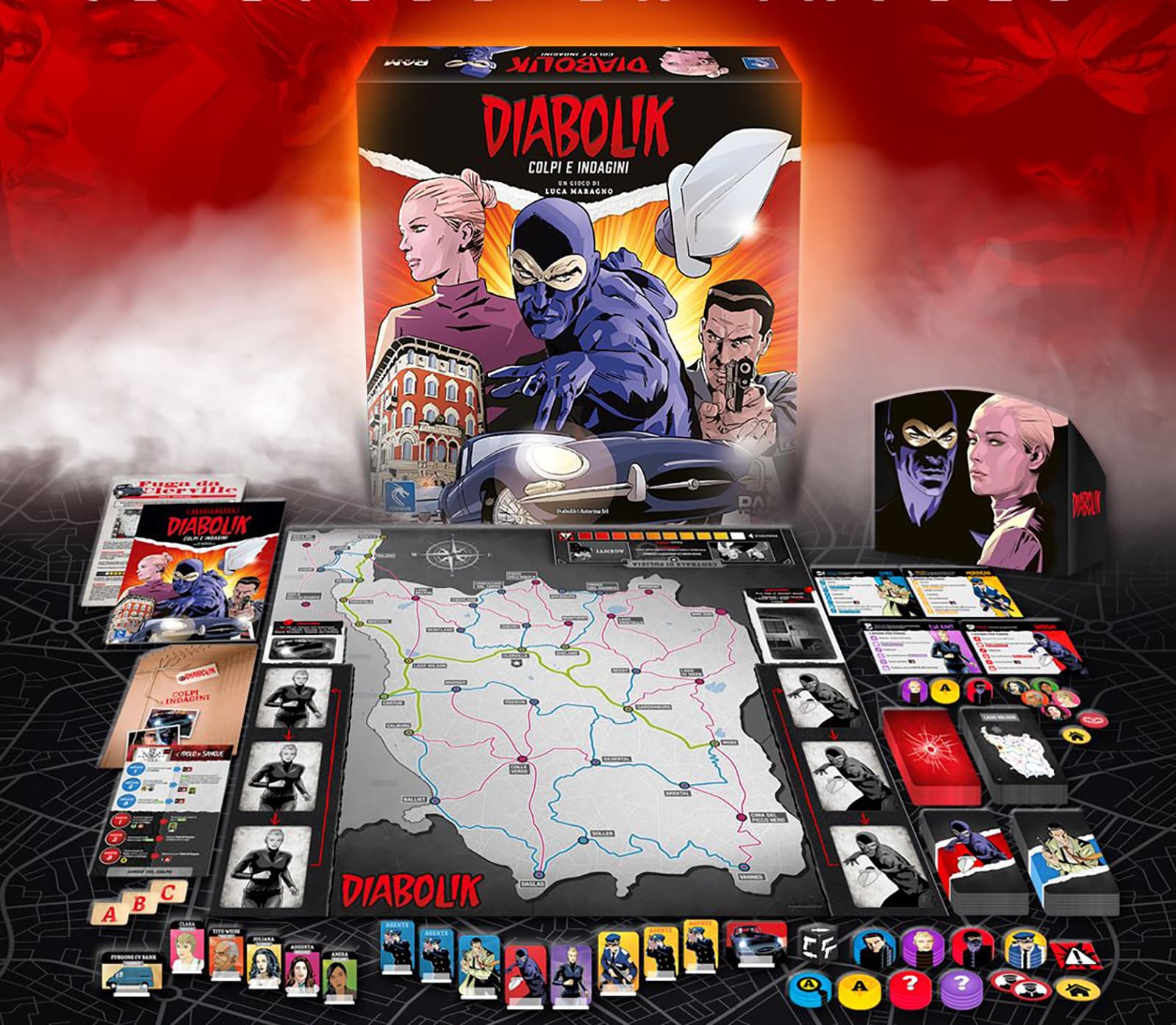 Pendragon - Diabolik - Edizione italiana - Gioco da tavolo - Età 13+ - 2-4 Giocatori