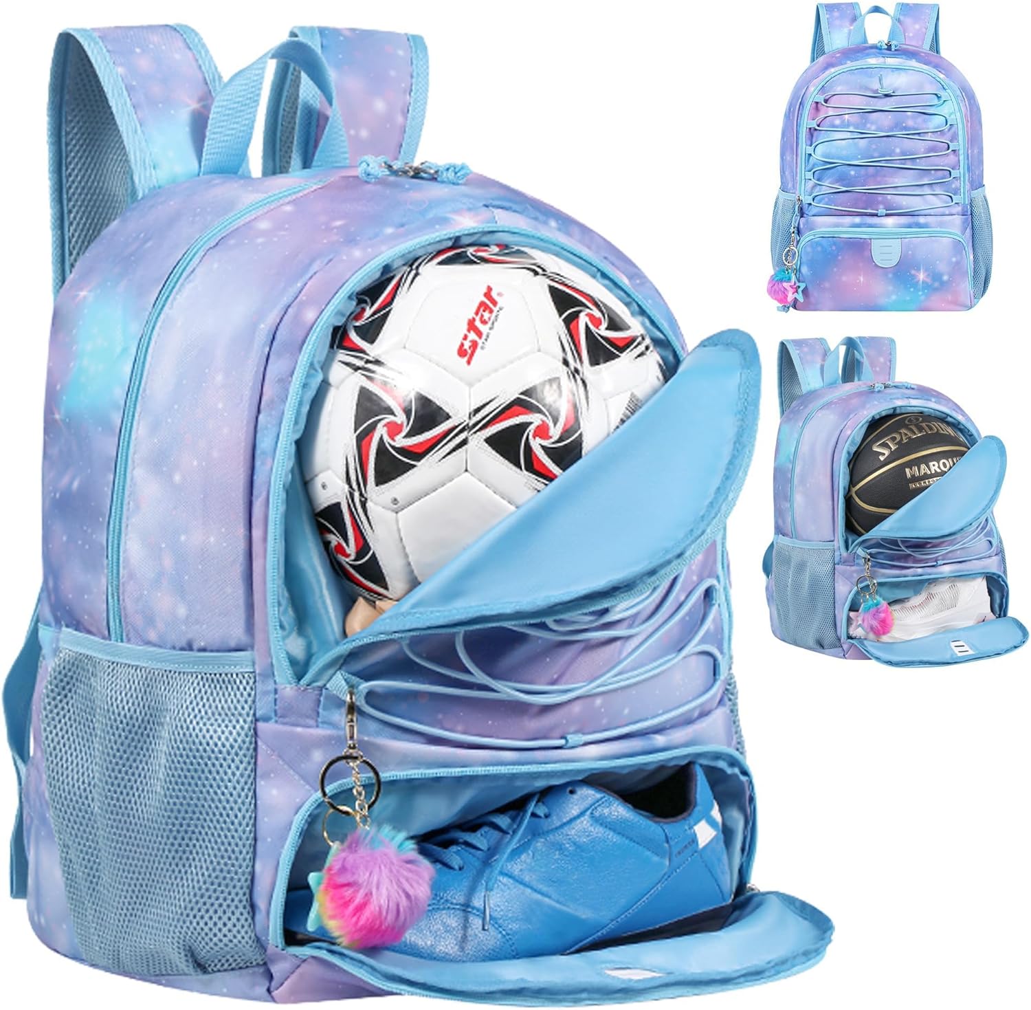 Basketball Bag Backpack for Men Women with Ball Shoes