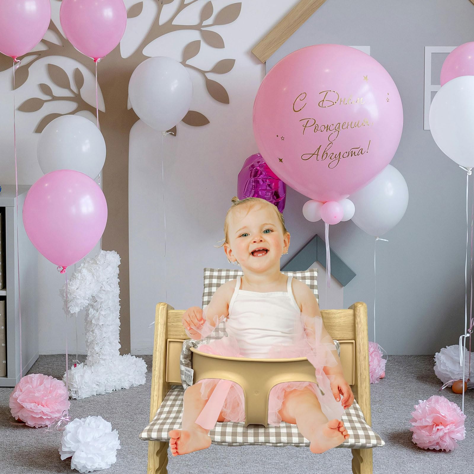 Sitzkissen für Stokke Tripp Trapp Hochstuhl, rutschfest Hochstuhl Sitzkissen Set, Bio-Baumwolle Baby Sitzkissen, Ersatzbezug Bezug Sitzkissen Kissen für Kinderhochstuhl, Babystühle mit Tasche (02)