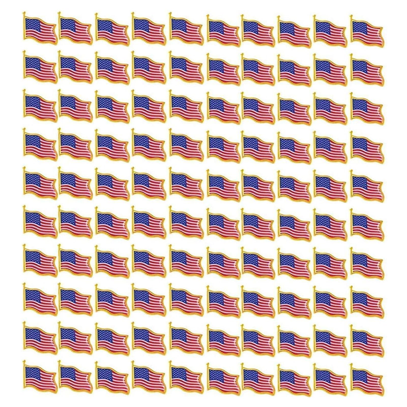 American Flag Lapel Pins - Solid Metal USA Flag Lapel Pins Badge Pins Brooch for Suit Jacket