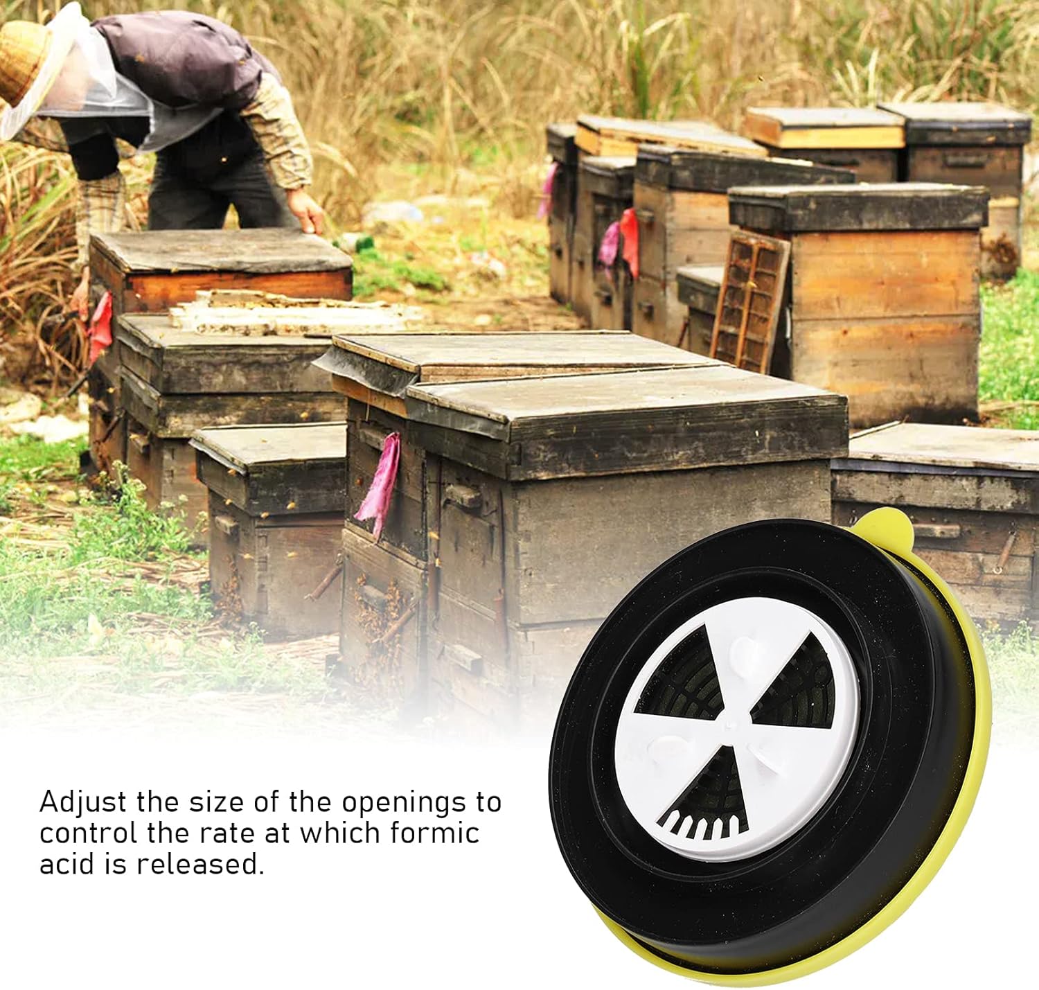 Amazon ギ酸および酢酸ディスペンサー 養蜂ダニの治療養蜂箱の養蜂のためのシンプルで調整可能な効率的なポータブル 黒 ソープ シャンプー用ディスペンサー ホーム キッチン オンライン通販