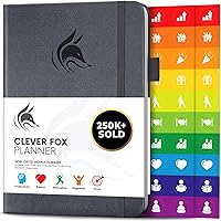 Vista 30 de Clever Fox Planner – Planificador semanal y mensual sin fecha para productividad, gestión del tiempo y objetivos – Diario organizador – A5 (Turquesa)