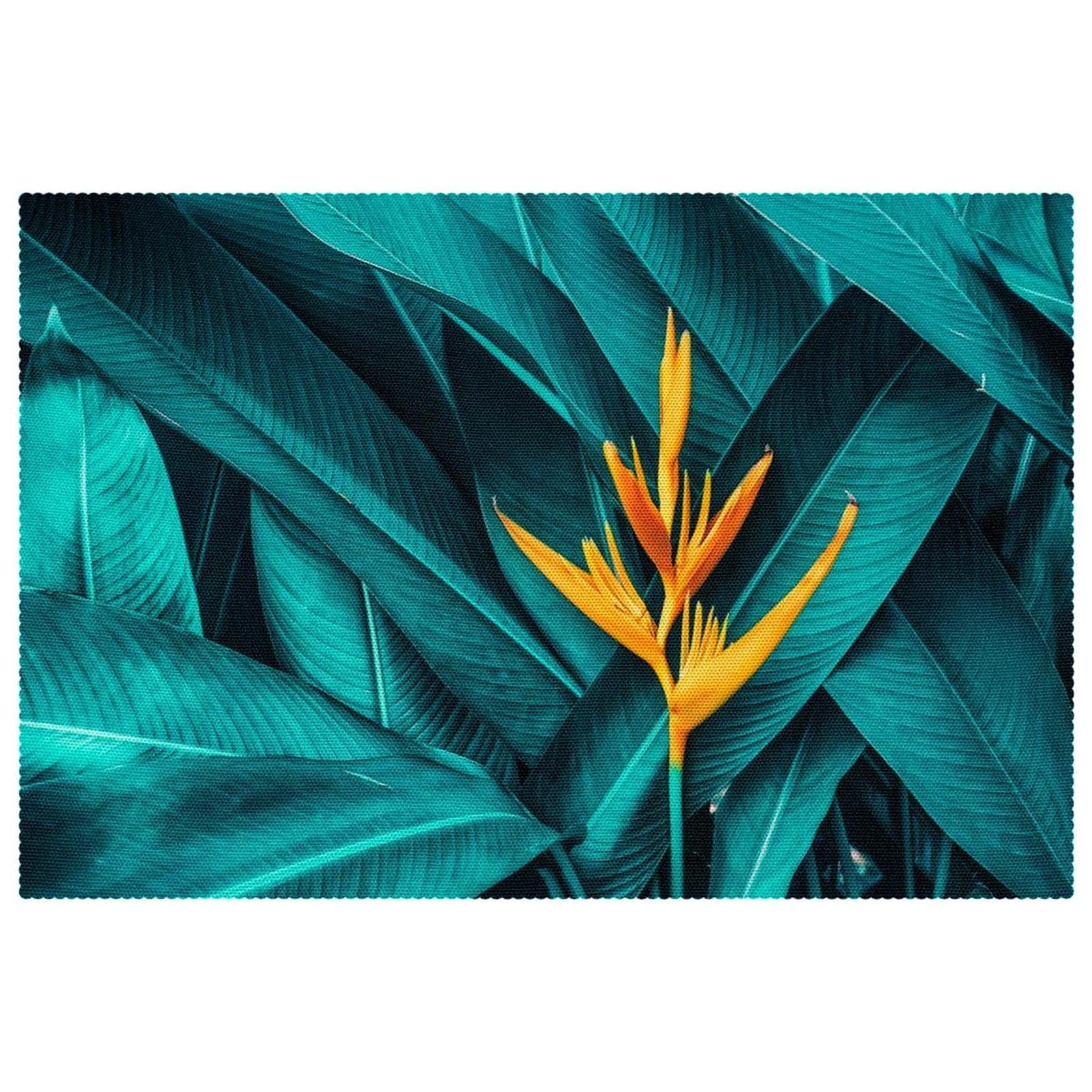 Lot de 6 sets de table tropicaux pour repas de jardin en été