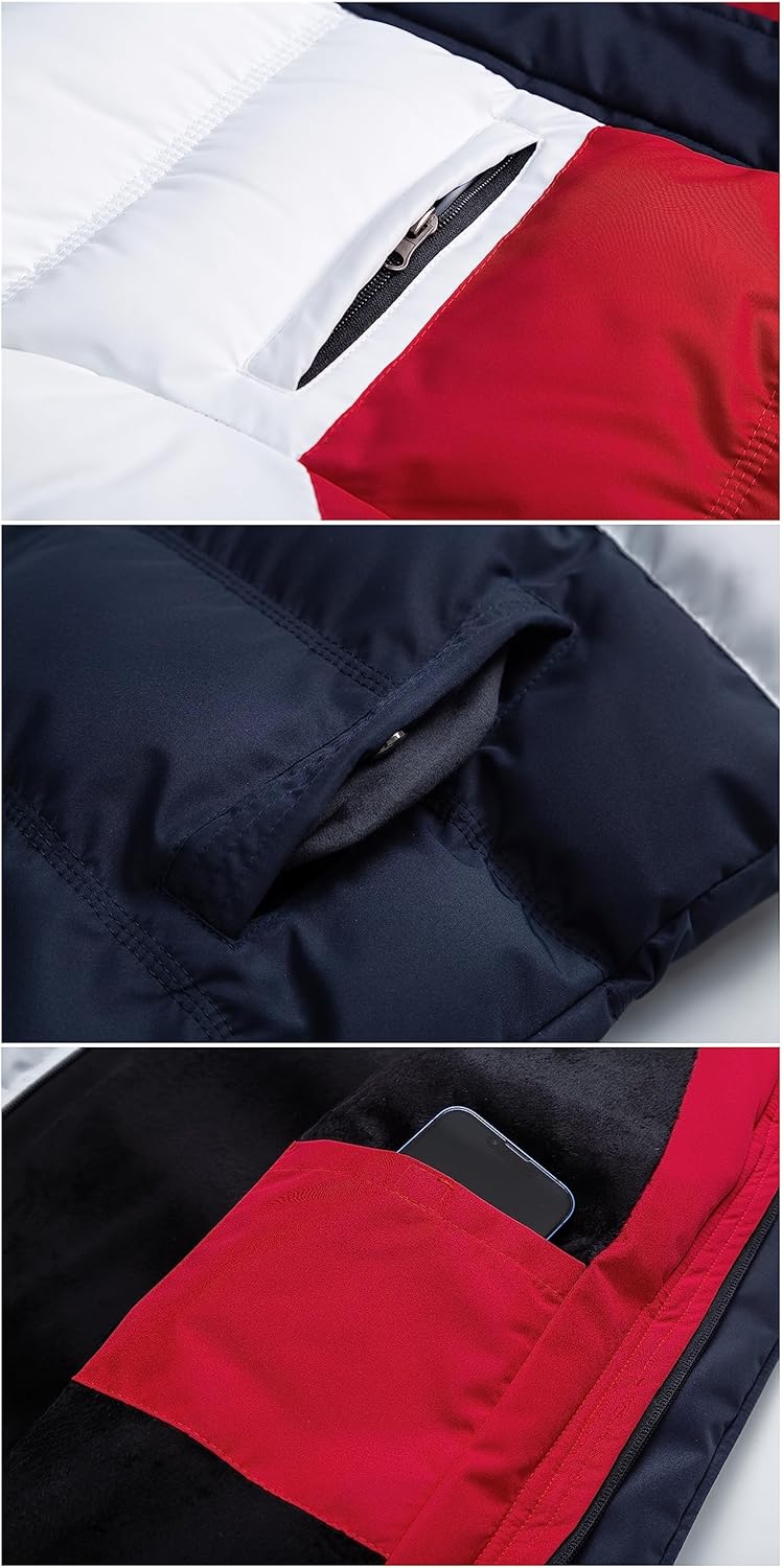 CREATMO US Men's Puffer Jacket Waterproof Winter Parka jacket Warm Thicken Ski Coat - Image 2