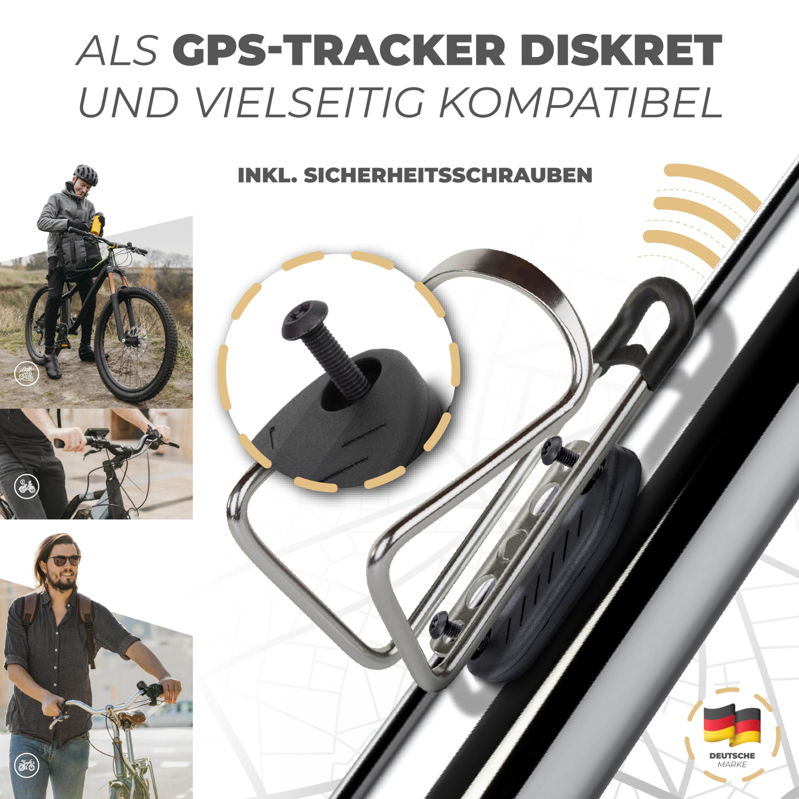 Multifunktionale Fahrradhalterung Für AirTag - Wasserdichtes GPS Versteck