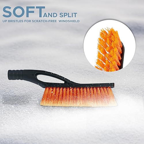 Miniatura 3 de Cepillo de nieve de 27 pulgadas y raspadores de hielo para parabrisas de automóvil (1 unidad), raspador de hielo y nieve de ventana con agarre
