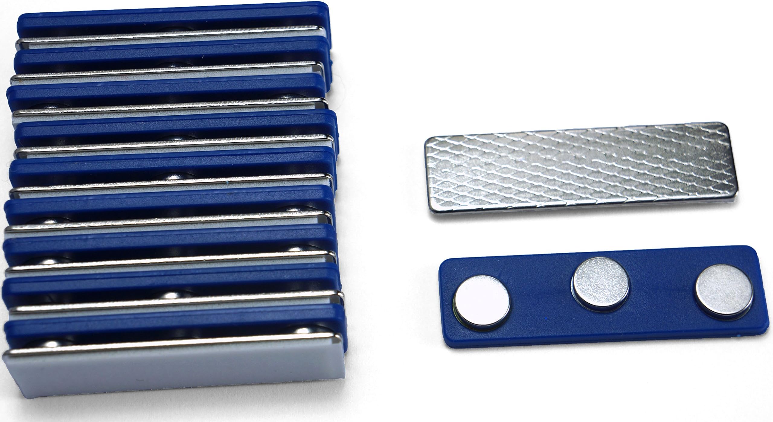 Magnetic Name Tag Holders – 10 Pack Name Badge Magnets with Triple Neodymium Fasteners for Secure ID and Uniform Attachment