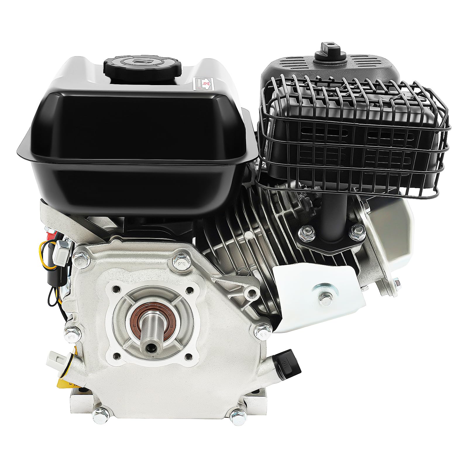Motor de gasolina 7,5 CV 210 cc 4 tiempos, motor industrial refrigerado por aire de 5,5 kW con protección contra falta de aceite, eje de 20 mm para kart, bombas de agua, generadores, bajo ruido (75 dB