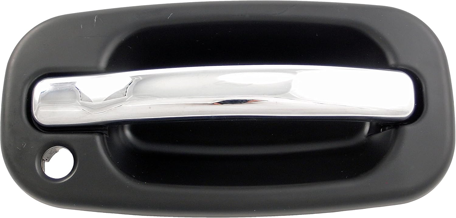 Dorman 80549 Front Passenger Side Exterior Door Handle Compatible with Select Cadillac Models, Chrome Lever and Black Housing