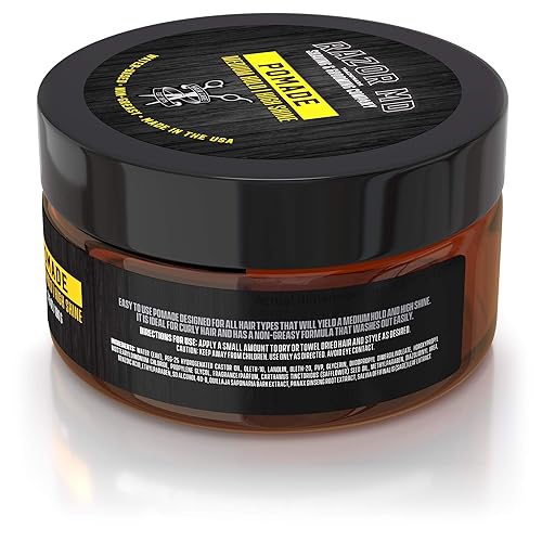 Miniatura 2 de Pomada natural para el cabello a base de agua para hombres con alto brillo y acabado liso, fijación media fuerte, los mejores productos para el