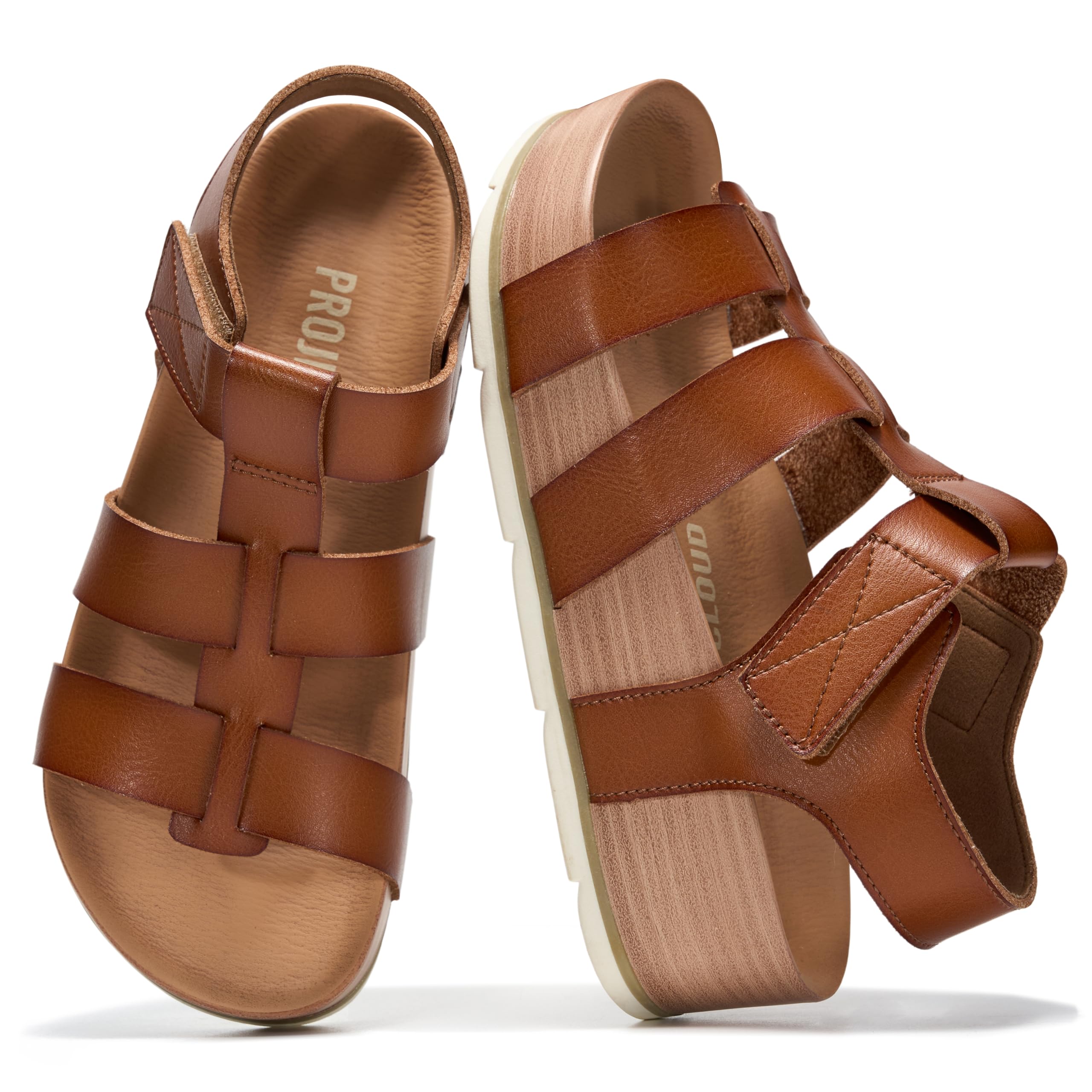 Project Cloud Platform Sandals Women – Strappy Wedges with Comfortable Plush & Soft Insole – Lightweight & Non Slip Platform Sandals for Women 2026