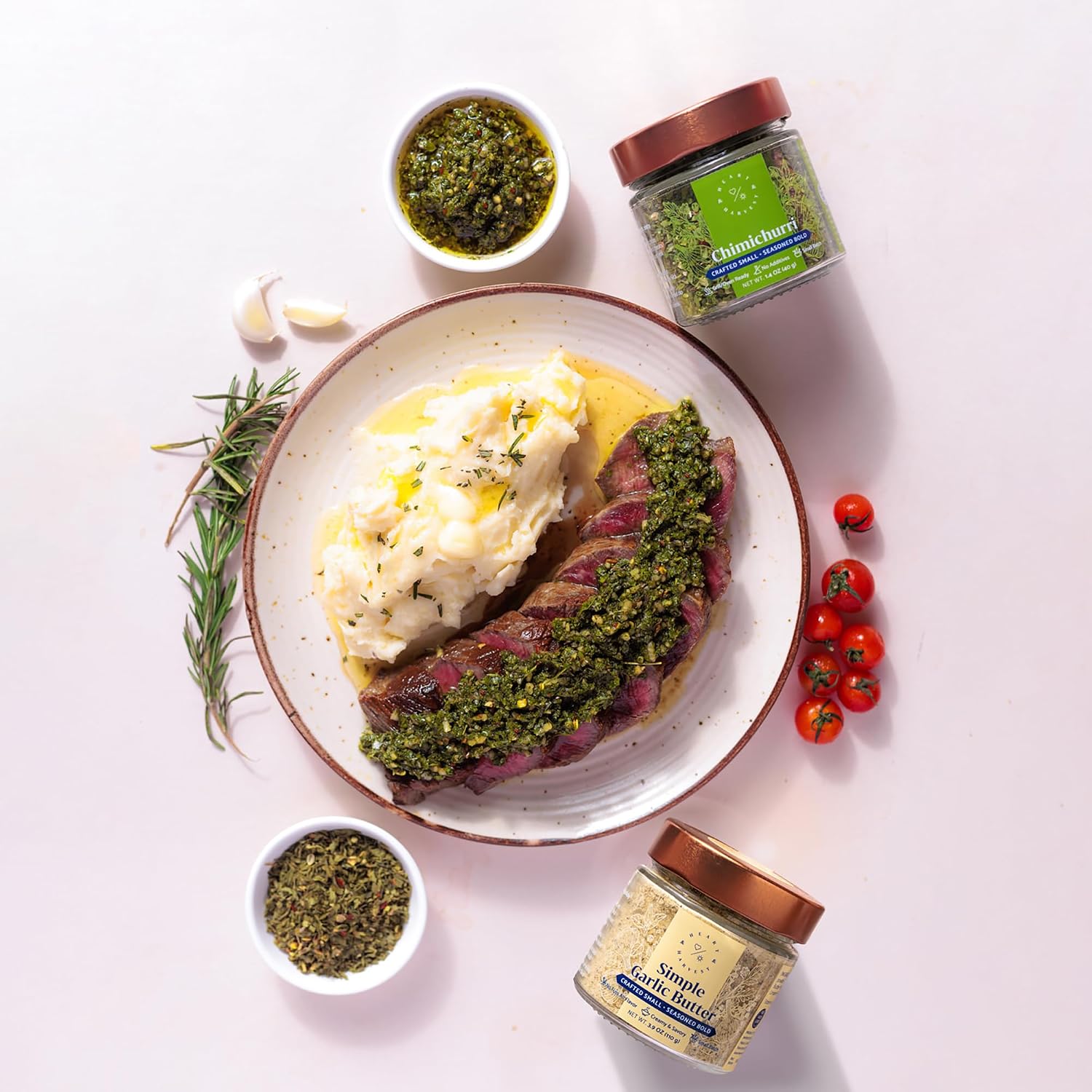 Heart & Harvest Simple Garlic Butter - Garlic Powder with Sugar, Sea Salt, Parsley, Thyme, Oregano, Black Pepper - Creamy, Savory Seasoning - 4.06 oz image 5