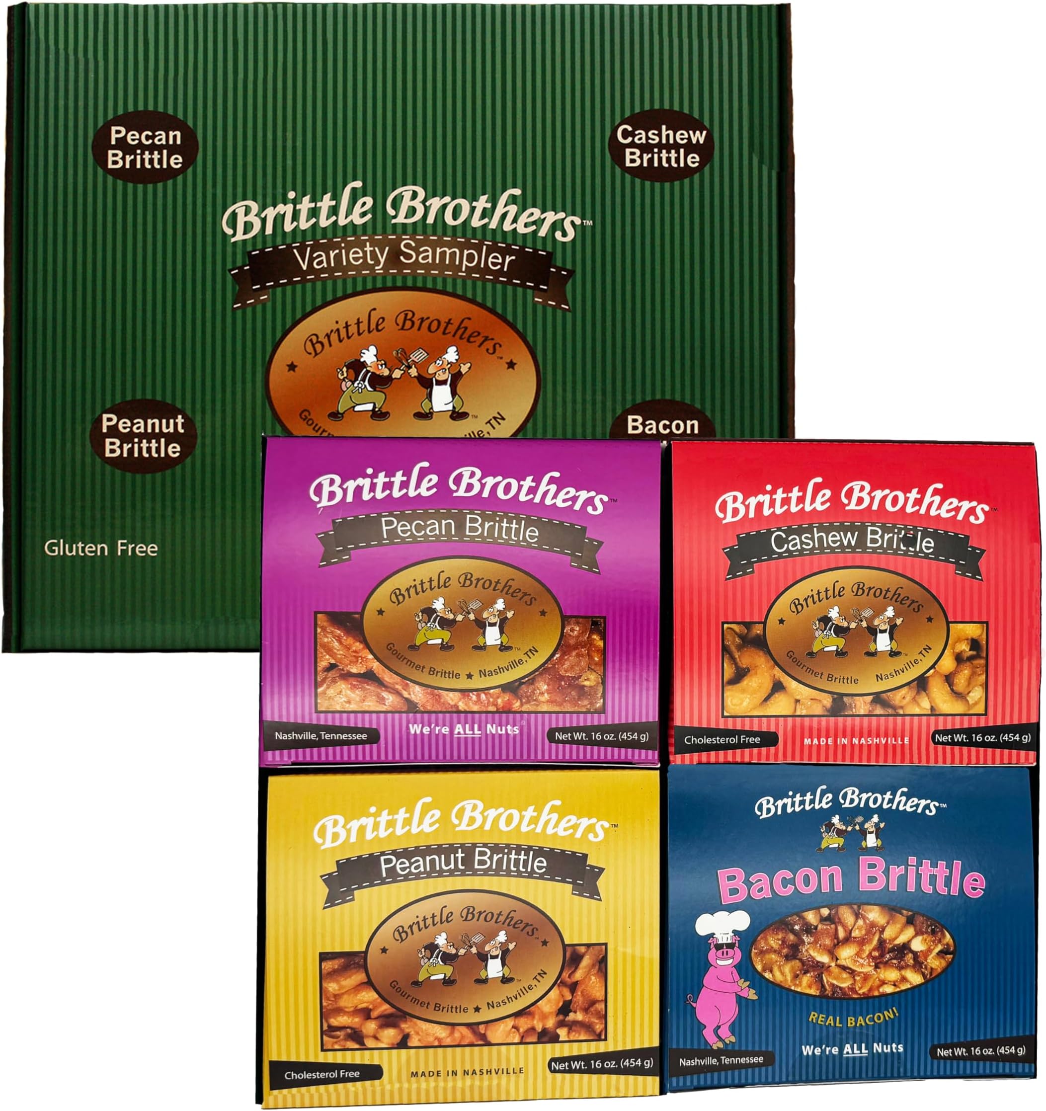 - Brittle Brothers Variety Gift Set - 64 oz - Gourmet Candy