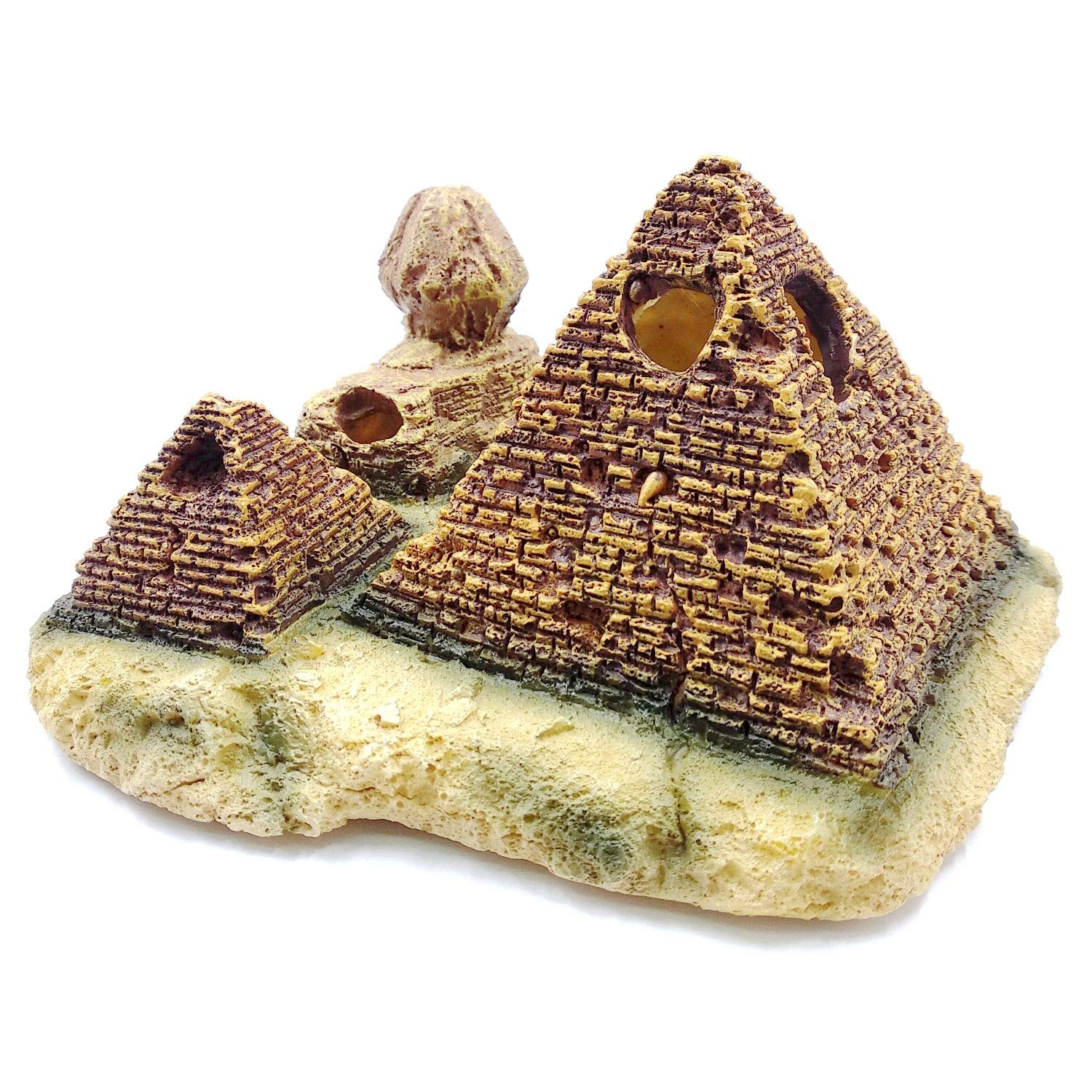 M2cbridge Aquarium Decor Castle Shipwreck Ornament Underwater Landscape(Egyptian Pyramid), 6.5 x 6.5 x 4 inches - Image 4