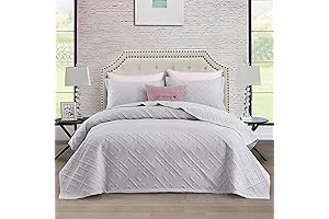 CHIXIN Quilt King Size - Geometric Bedding Set