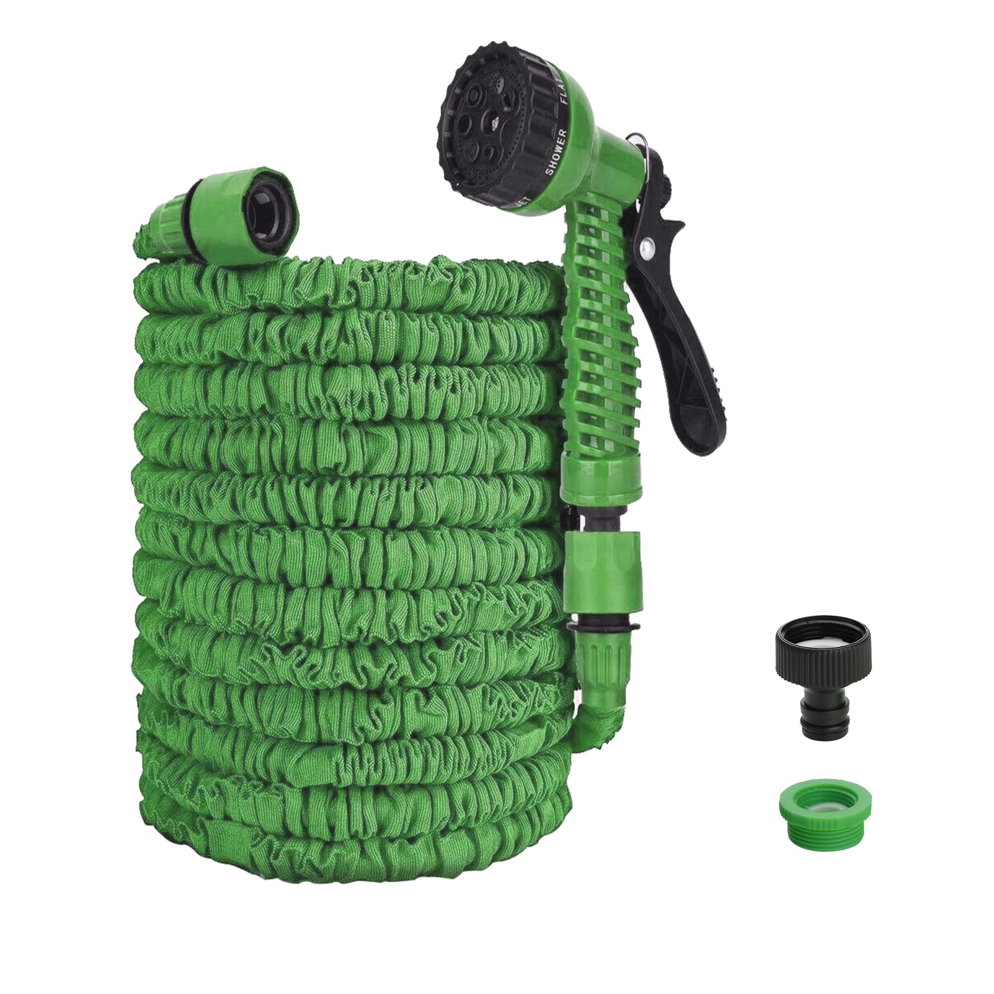 Expandable Garden Hose Pipe Spray - Flexible Lightweight Magic Hose with a Handy Nozzle Garden Hose Pipe 7 Modes Function Water Spray Gun Watering Long Hose for Gardening Plants-Green (125ft)