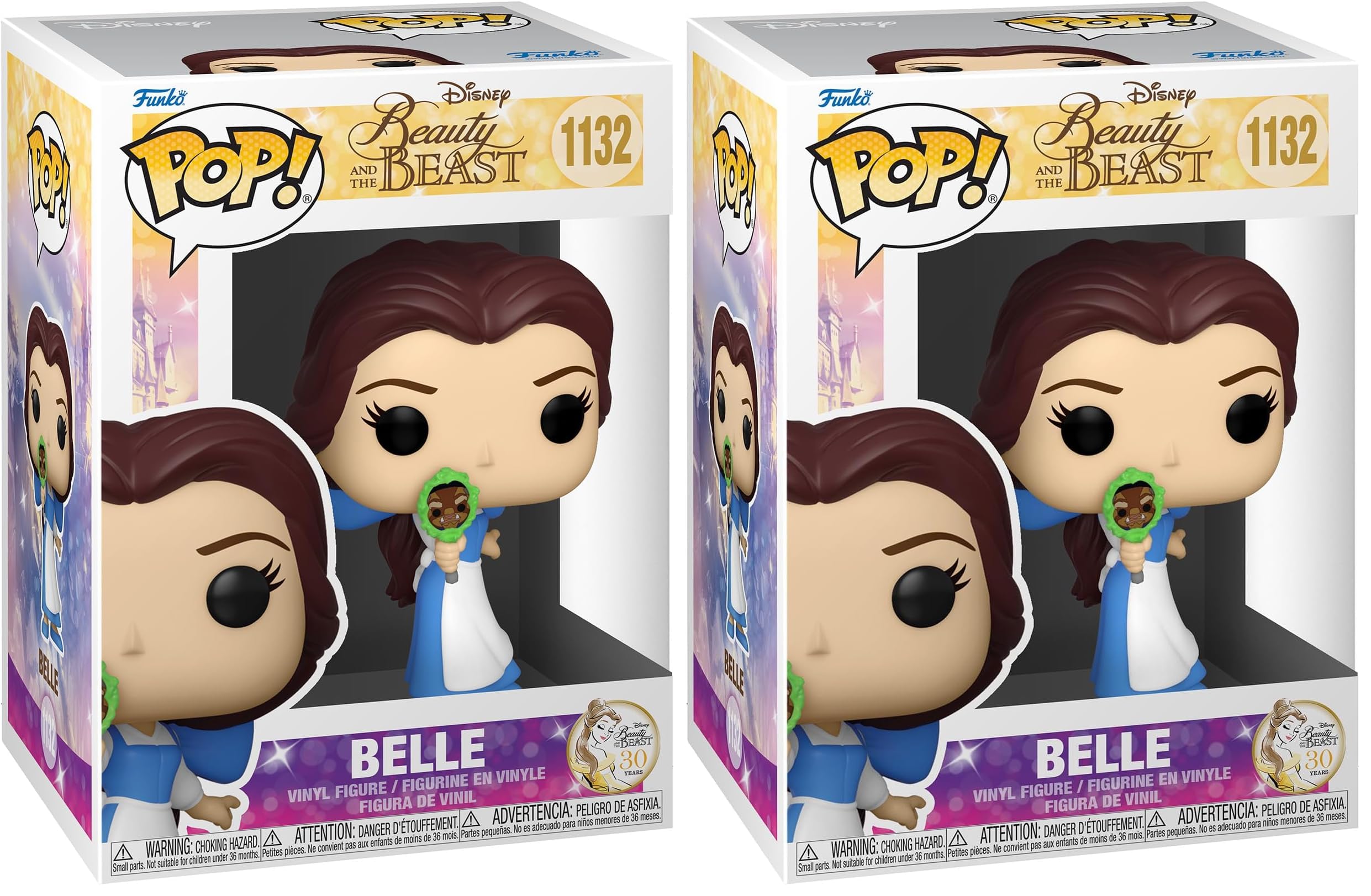 Funko 57583 Pop Disney: Beauty & Beast- Belle, Standard (Pack of 2)