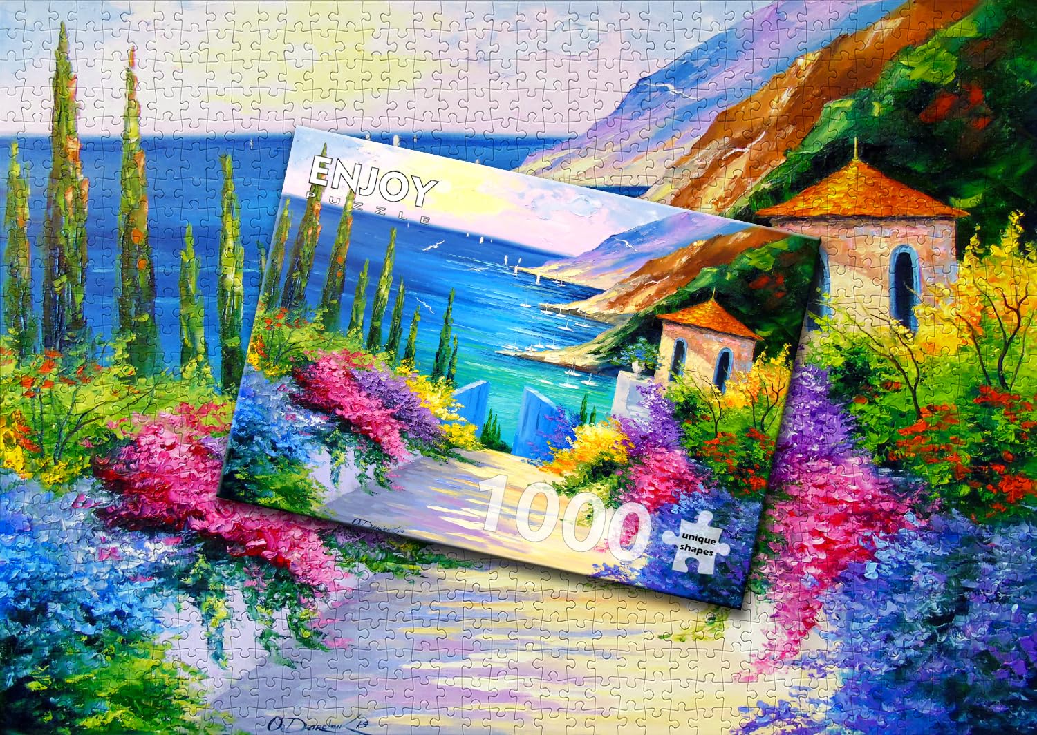 Enjoy Puzzle 1000 Teile – Landschaft Mit Bäumen, Matte Oberfläche, Stabiler Sitz