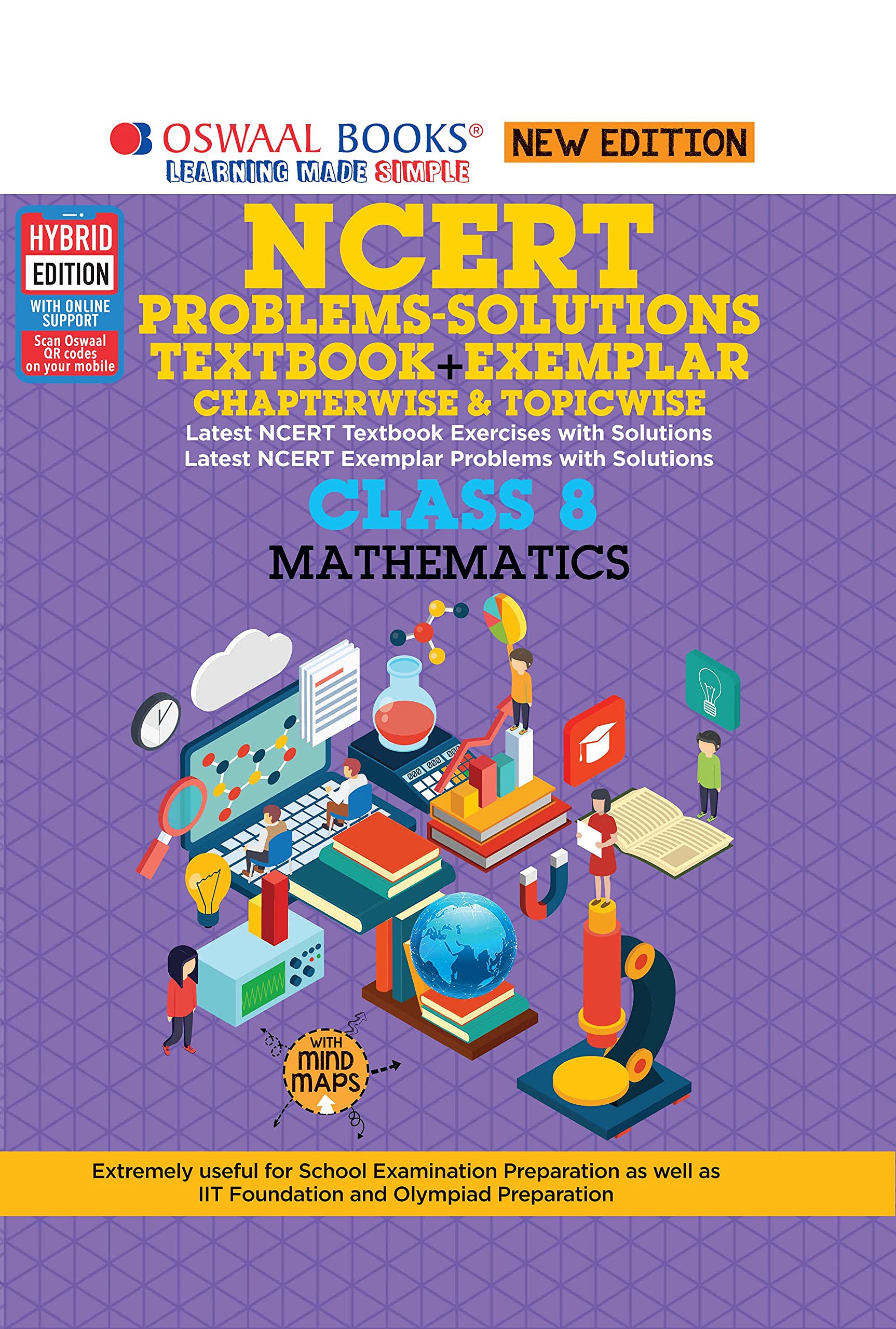 Oswaal NCERT Textbook+Exemplar Class 8, Mathematics (For 2023 Exam)