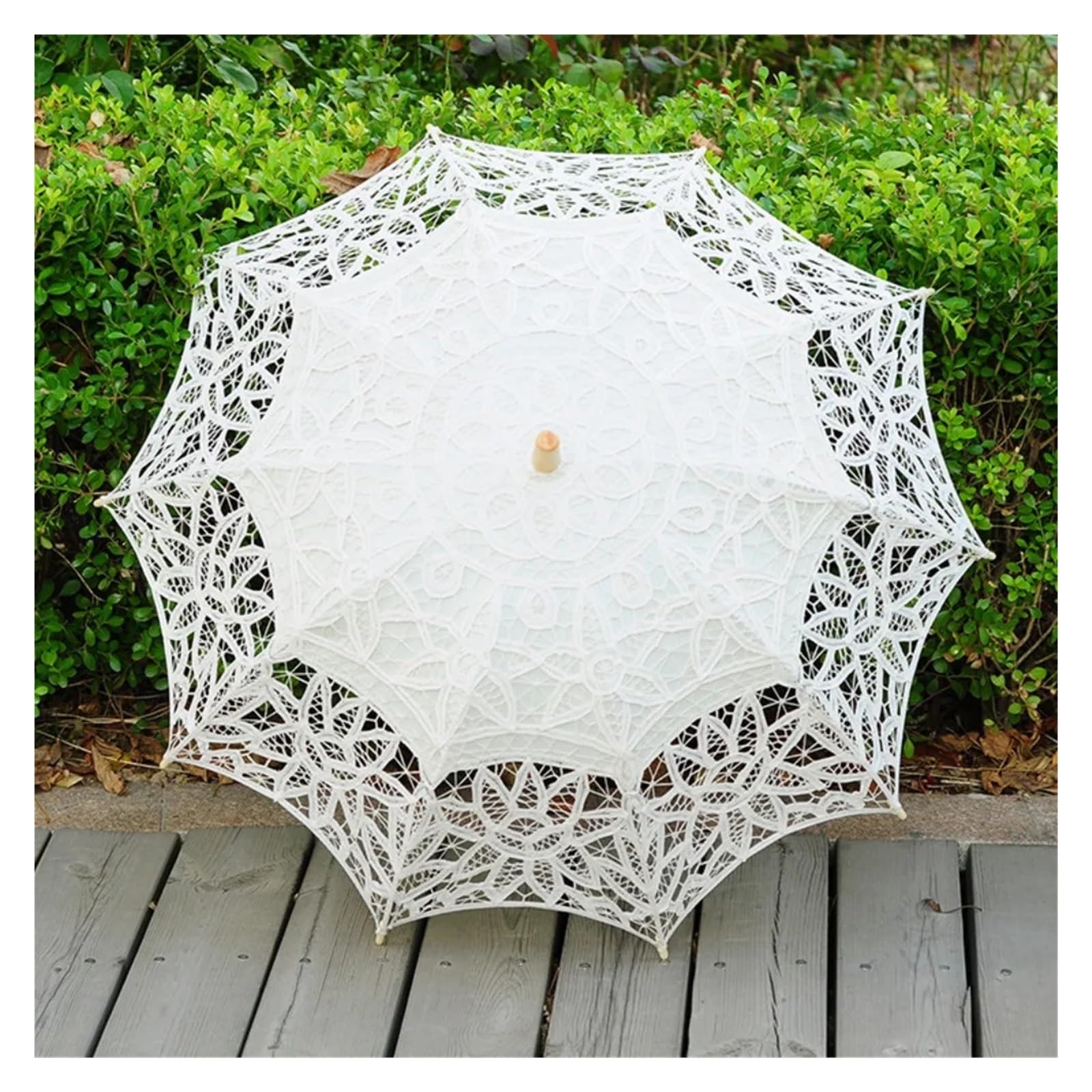 Parapluie de mariage en dentelle, parasol à main, Lace Umbrella Wedding Parasol For Bridesmaid Photo Props In White Ivory Black
