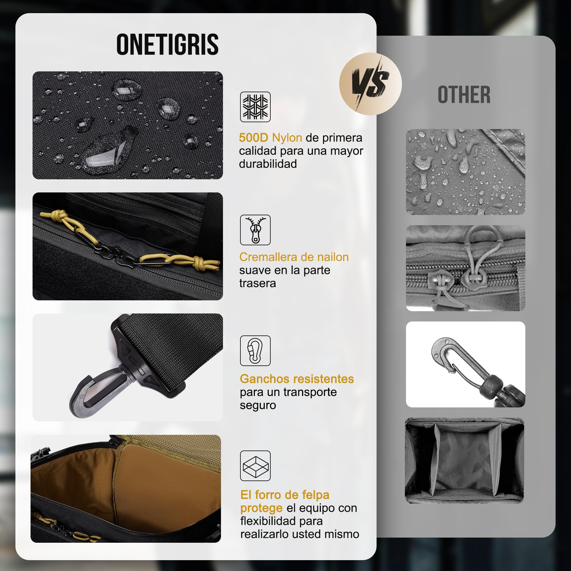 OneTigris Range Bag, Bolsa de Policía, Bolsa de Armas Tácticas para Caza, Campo de Tiro, Pesca, Senderismo