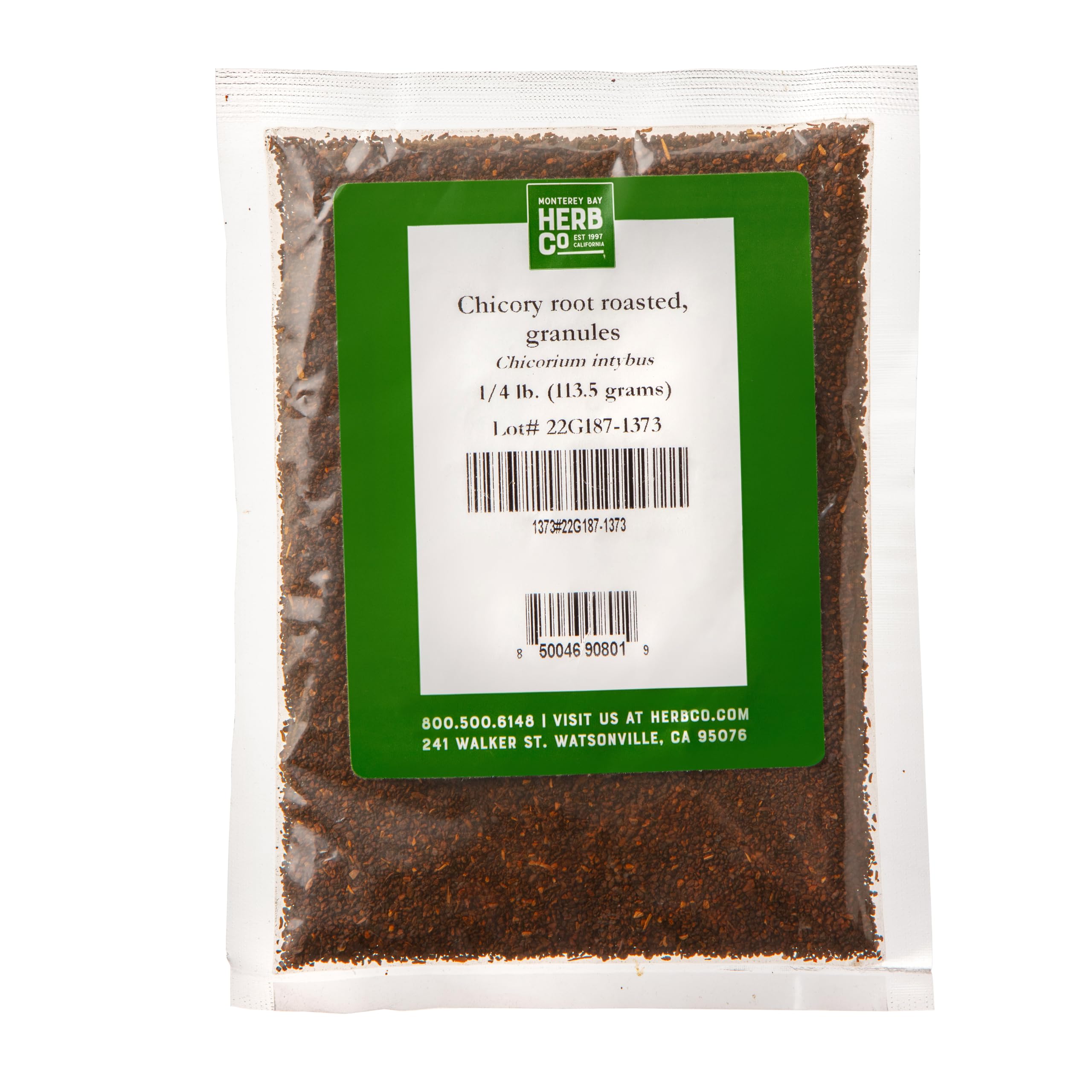 Chicory Root Roasted, by Herb Co, Ragged Sailors, Blue Dandelion, Horseweed, Add to Tea Blends, Used as Coffee Substitute, 1 lb