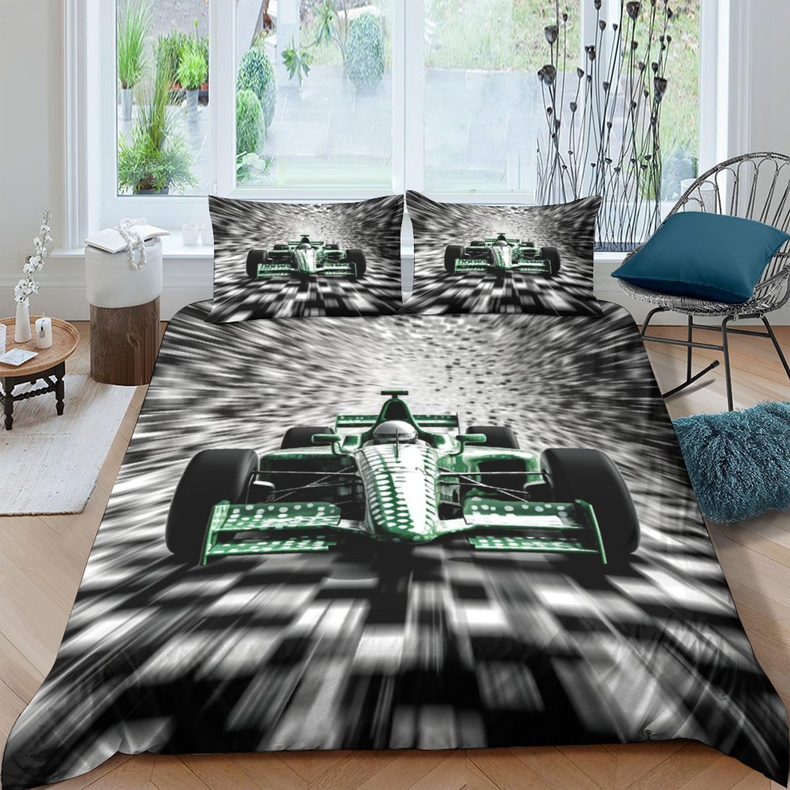 Housse de couette voiture de course pour relooker la chambre des enfants et des ados branchés