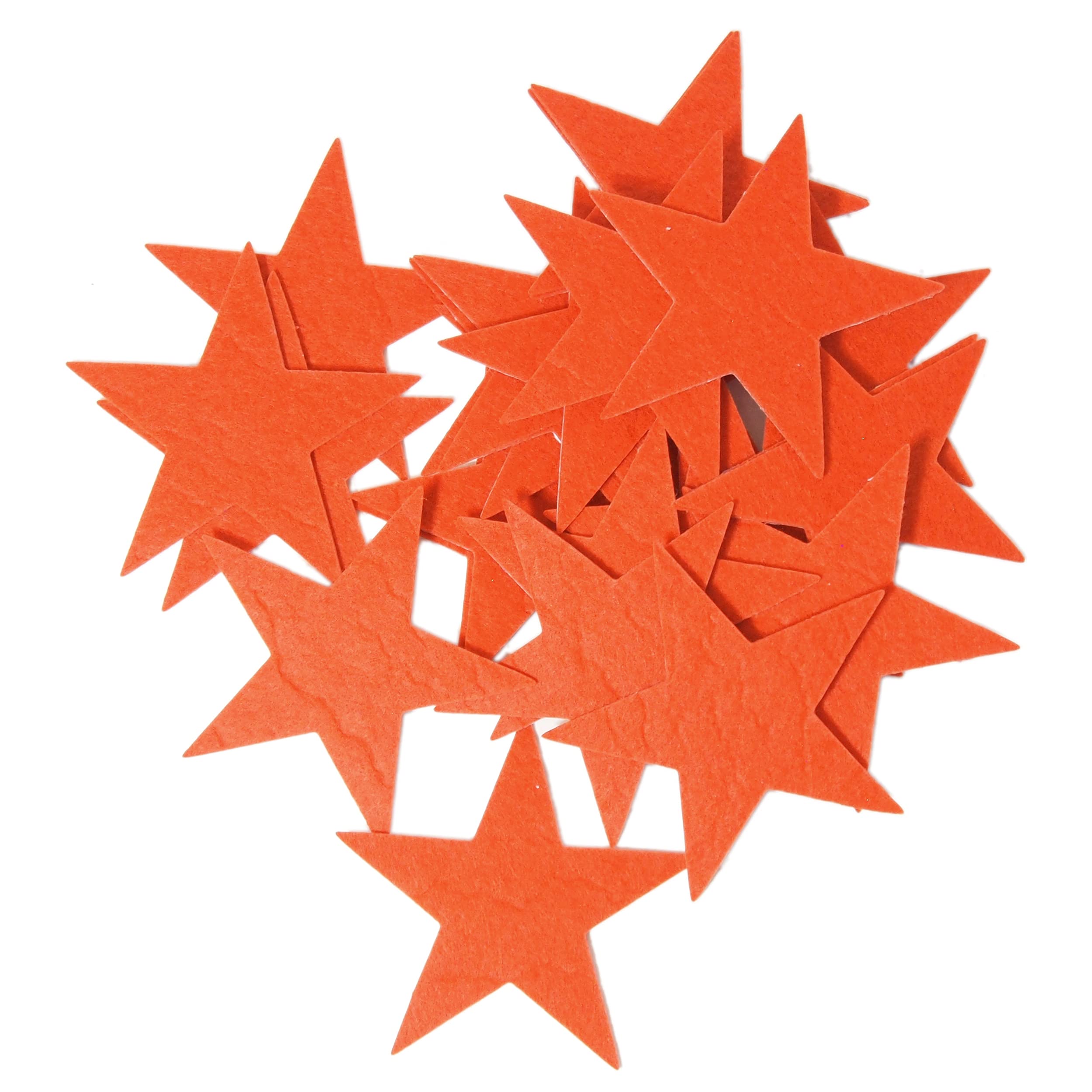 Playfully Ever After 3 Inch Orange 22pc Felt Star Stickers