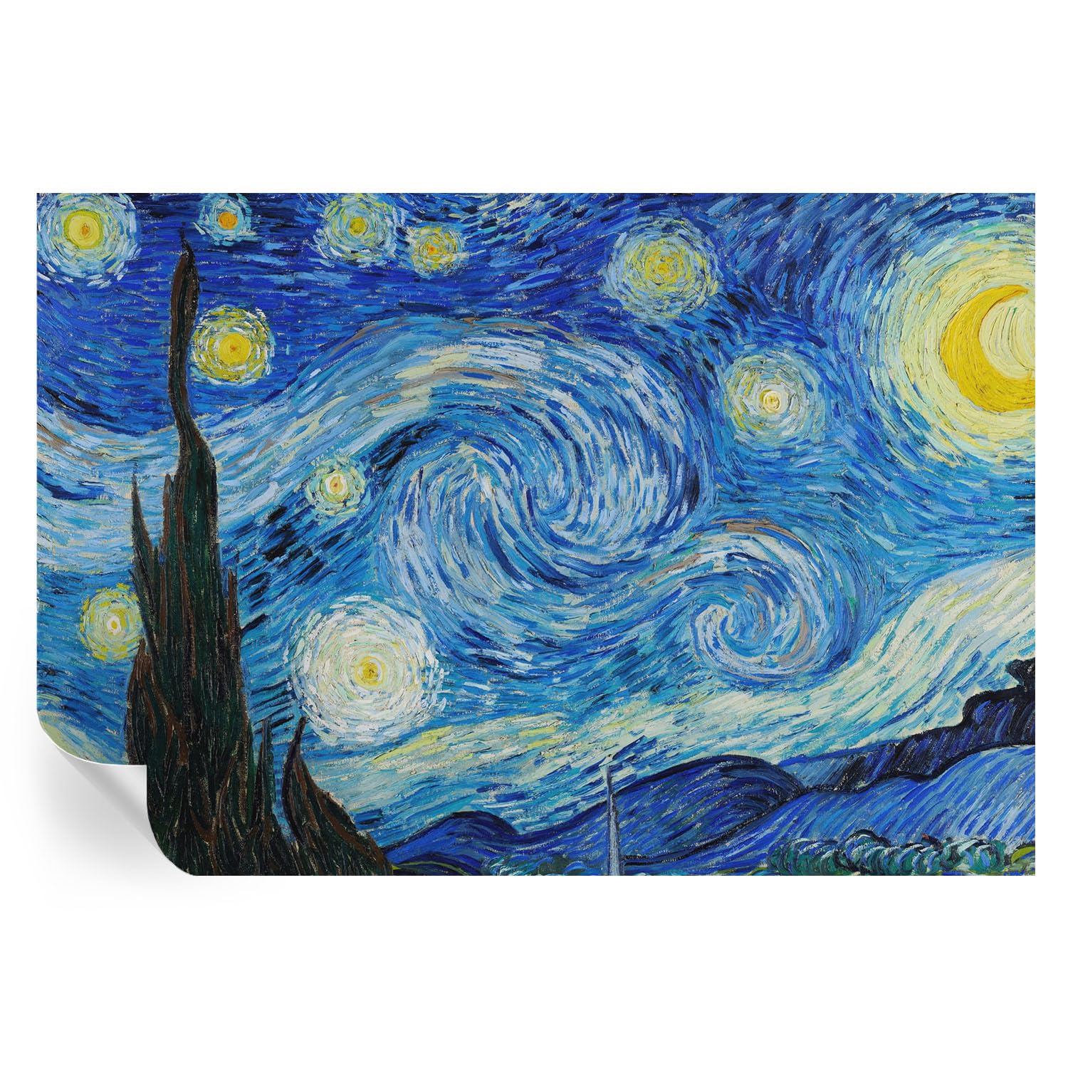 Cielo nocturno adhesivo de 152x104 cm para renovar paredes dañadas del salón sin hacer obras