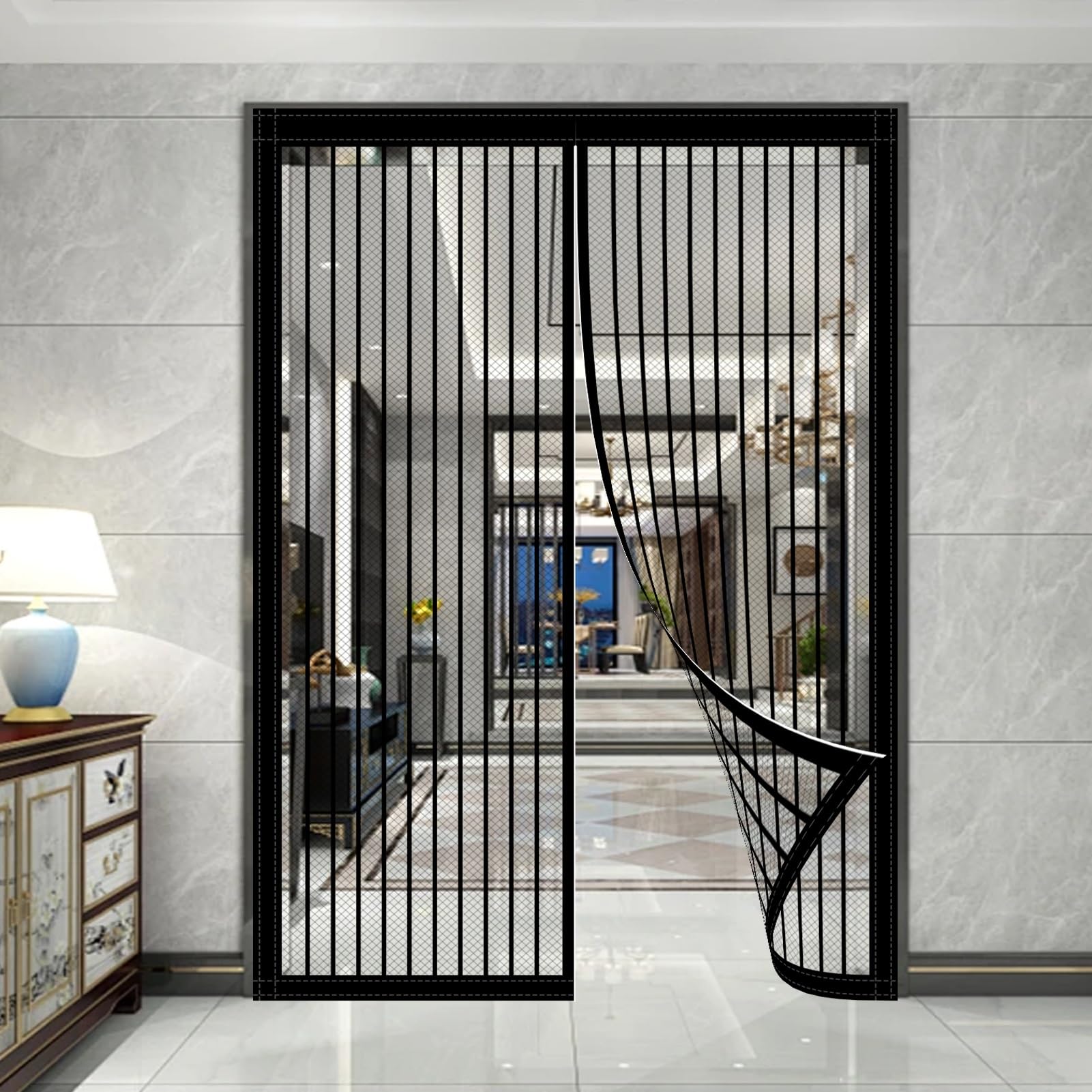 Moustiquaire fenêtre magnétique pour aérer la chambre et la cuisine