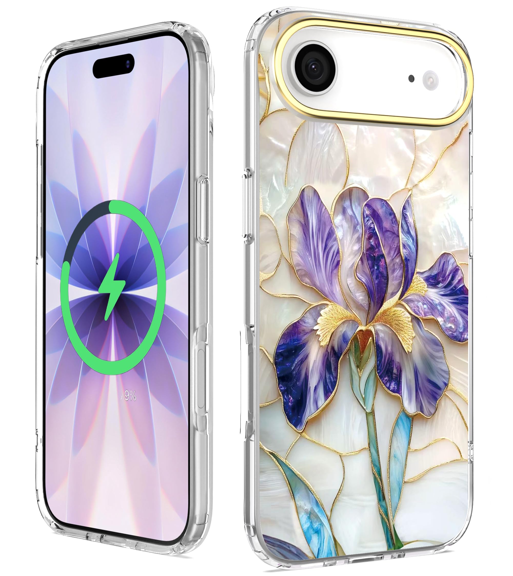 Coque iPhone 17 Air rigide violette compatible MagSafe fine 6.5 - 8