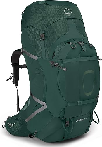 Osprey Aether Plus 100L Mochila de mochilero para hombre, Axo Green, LXL