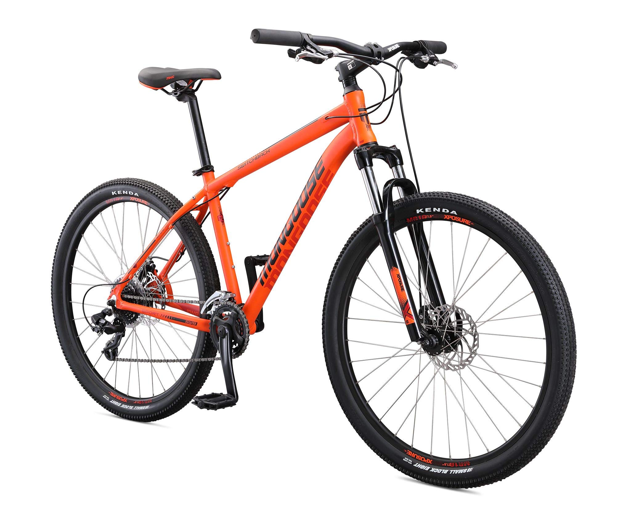 MongooseSwitchback Adult Mountain Bike, 8-21 Speeds, 27.5-Inch Wheels, Aluminum Frame, Disc Brakes, Multiple Colors