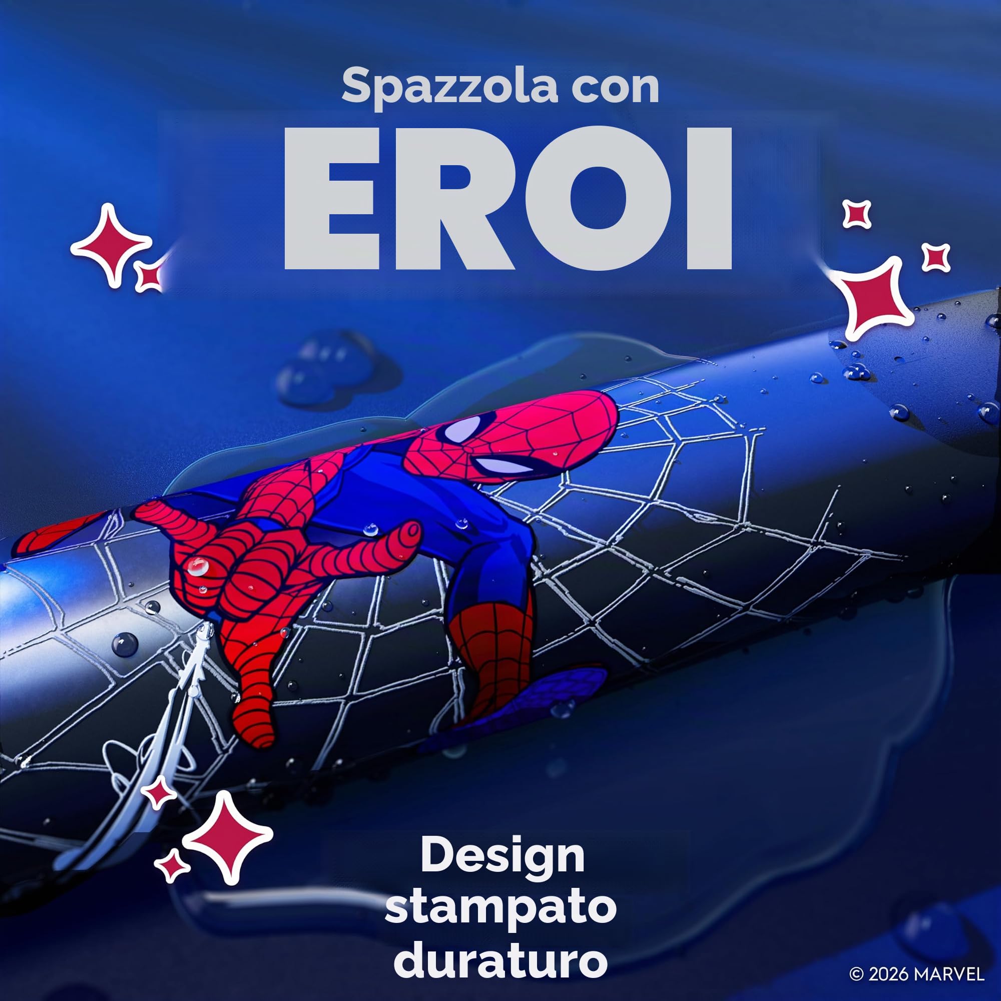 Oral-B iO Kids Limited - Spazzolino da denti elettrico ricaricabile, Spiderman, con 1 testina per la cura delicata, sensore automatico di pressione per proteggere le gengive, 3 impostazioni di pulizia