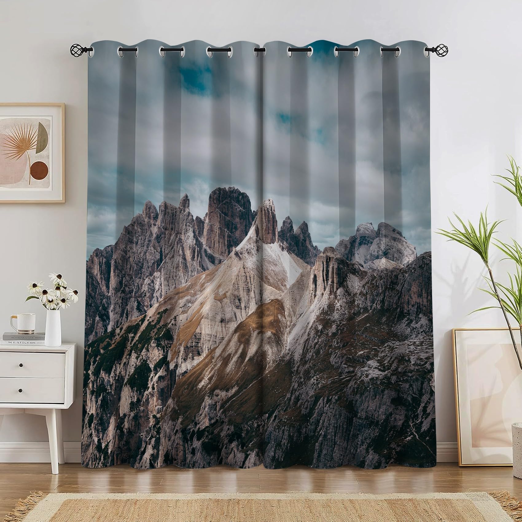Rideaux pour decoration chambre salon haut de gamme | Lot de 2 occultants 140x260cm