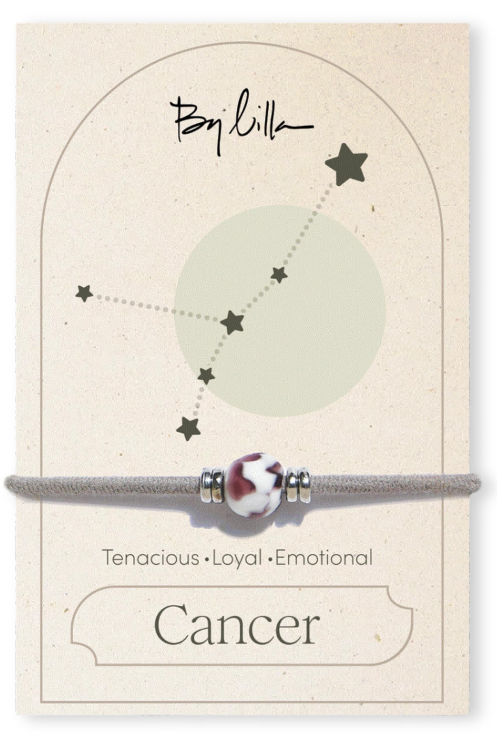 By Lilla Zodiac Bracelet Hair Ties for Women – Handmade No-Damage Hair Tie Bracelet – Boho Element Inspired Jewelry with Luxury Elastic, Gold & Silver