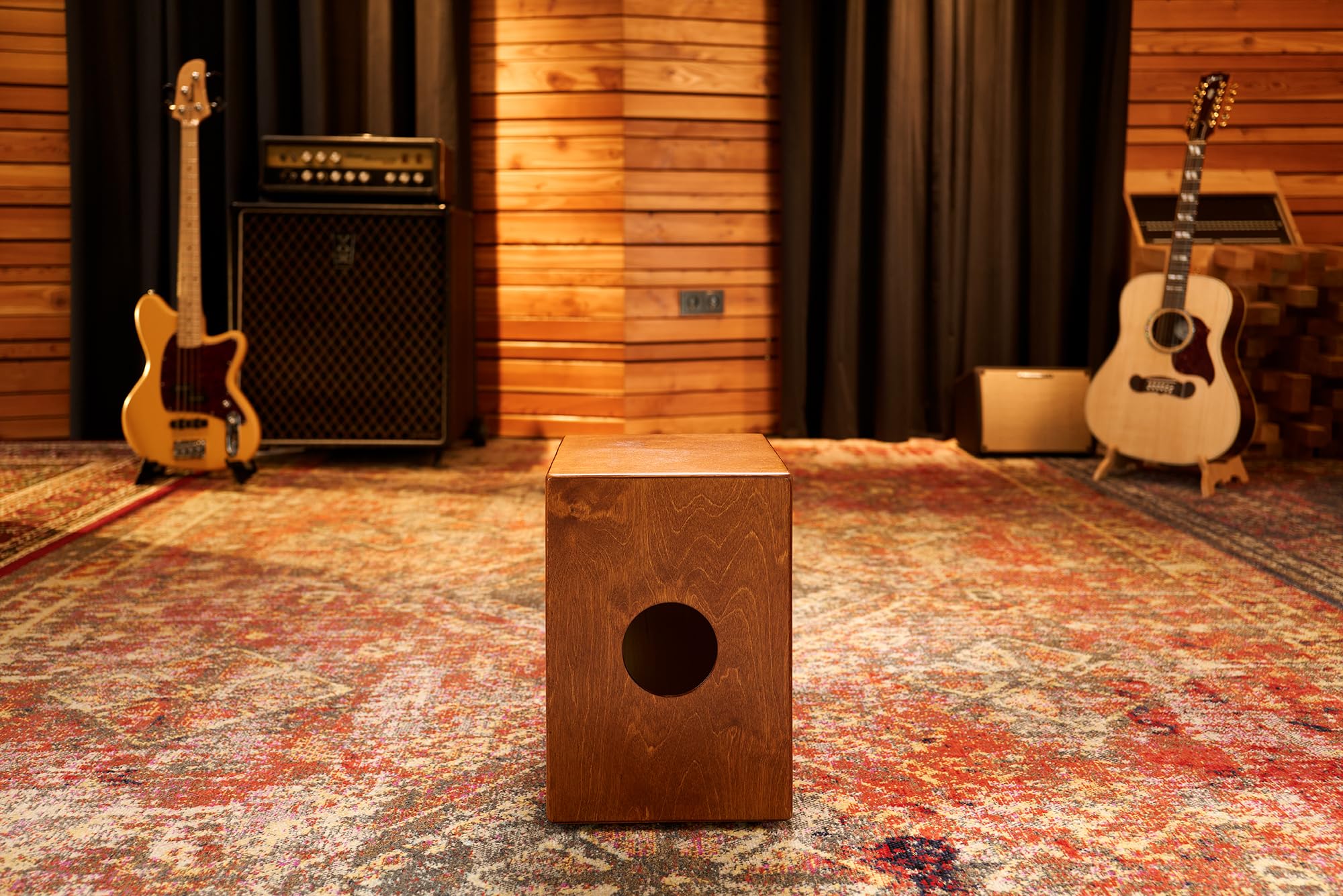 Meinl Percussion Jam Cajon Instrument - Piccola Drum Box per Bambini e Adulti fino a 1,50 m - Superficie di Suono in Betulla del Baltico (JC50AB-B)
