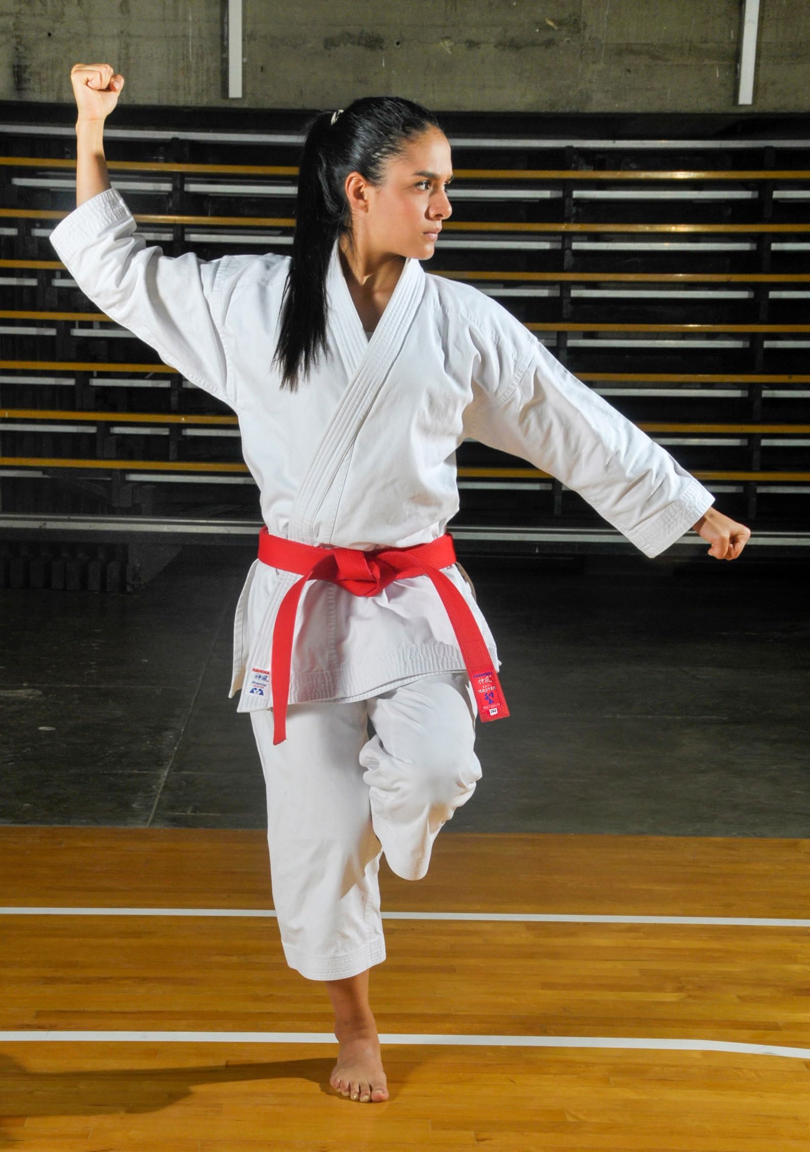Kamikaze Karategui Premier Kata, Traje de Karate para Competición Kata, 100% Algodón, Peso Medio, Color Blanco