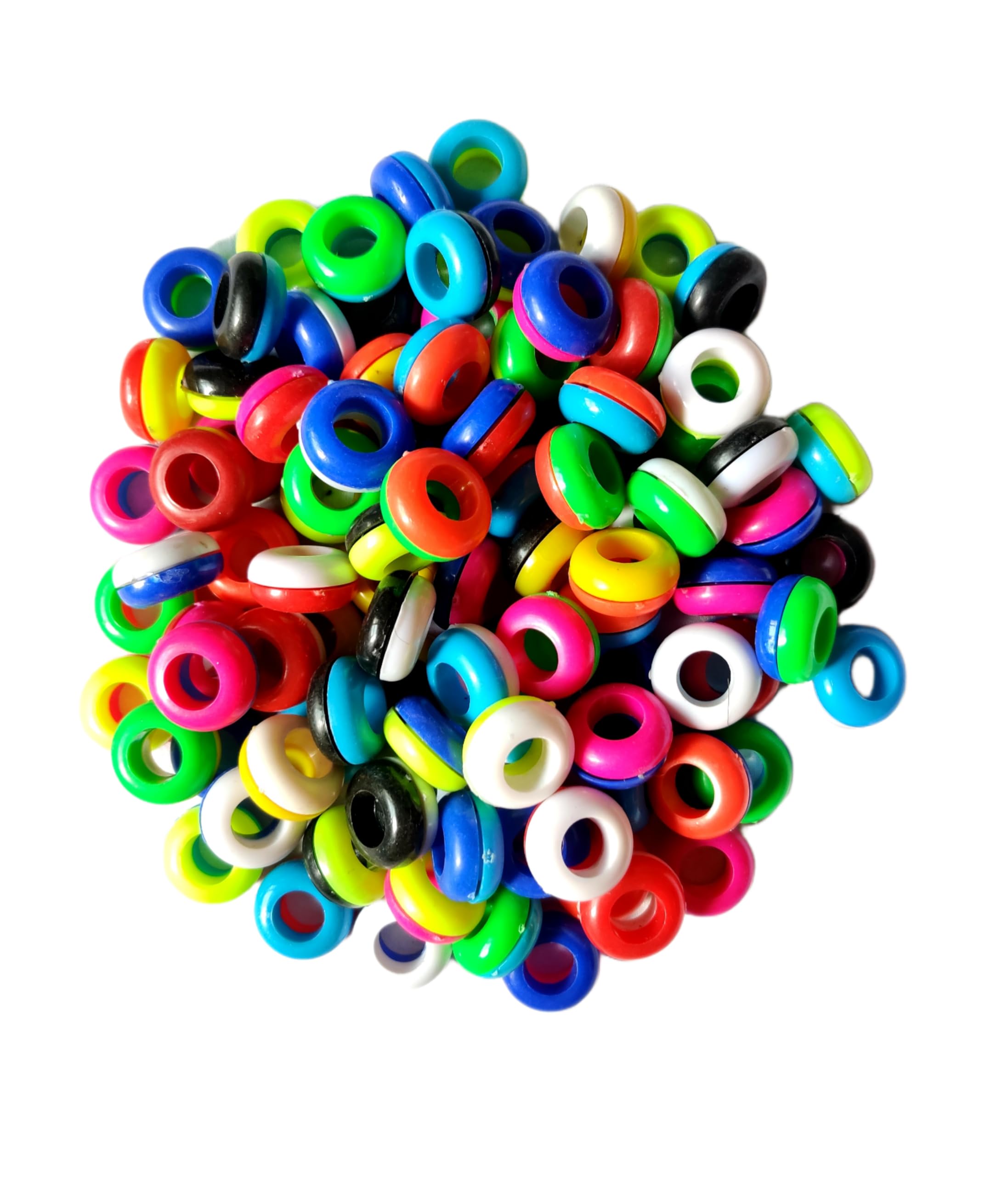 HARRY ENTERPRISES Foot Ring| Pigeon Sound Plastic Foot Ring| Bird Shoulder Guard | Double Patyala Multicolours | 50 Pcs-image-21