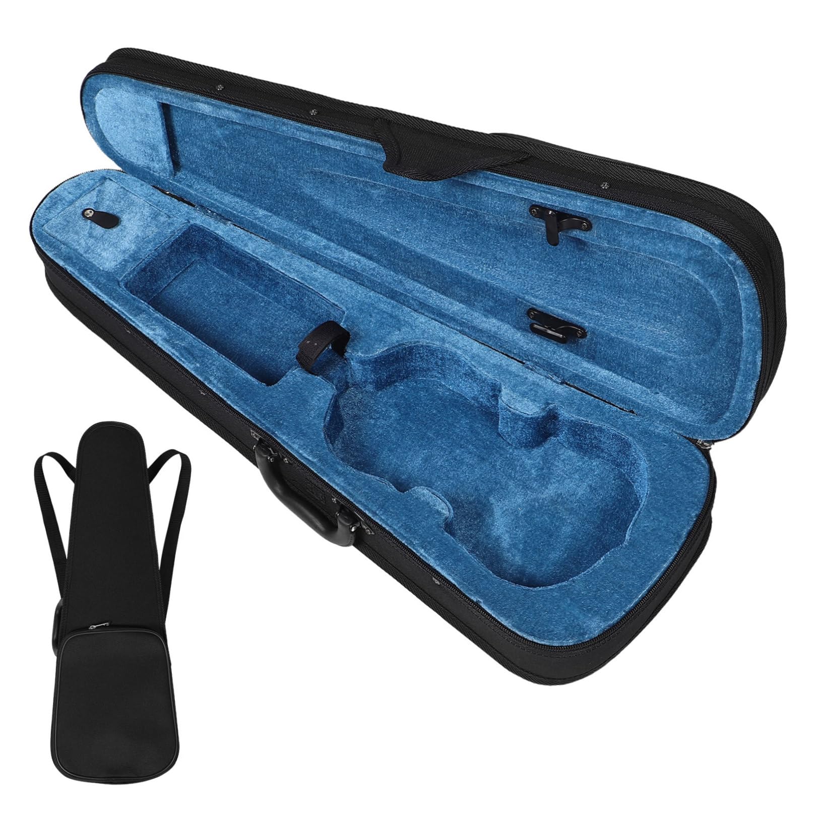 BESTonZON Viola Case with Oxford Fabric Triangle Design Double Shoulder Large Interior Safe Travel for Violin Ideal for Boys and Girls and Beginners
