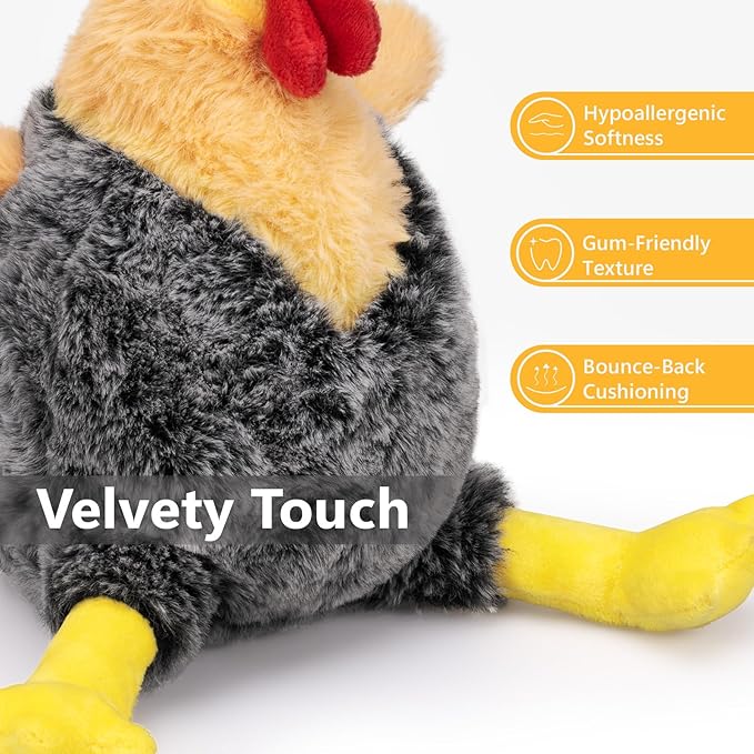 Juguete de Peluche para Perro con Chirrido - Pollo miniatura 2